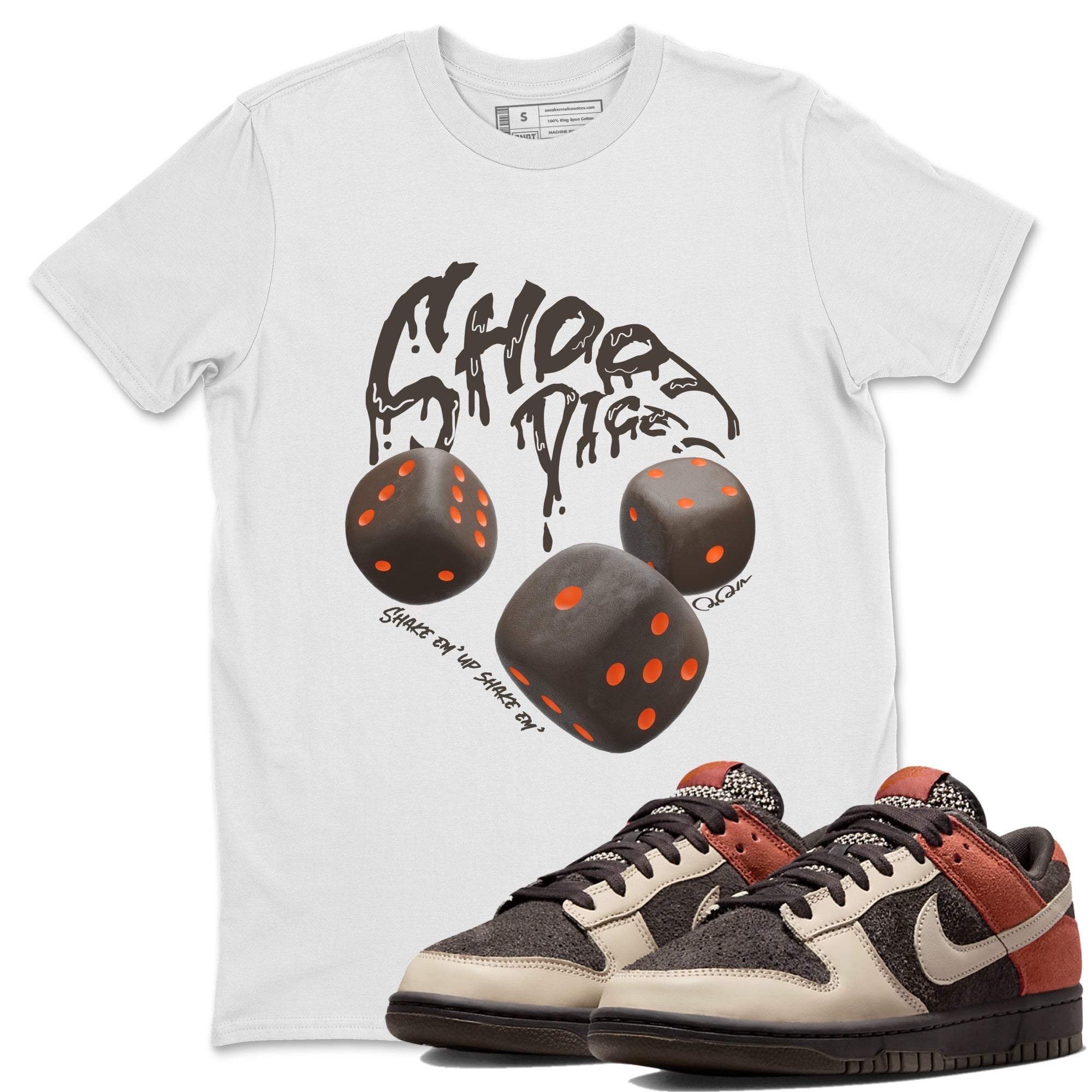 Dunk Red Panda shirt to match jordans Shoot Dice sneaker tees Nike Dunk LowRed Panda Drip Gear Zone Sneaker T-Shirts Crew Neck Casual Fit White 1 T-Shirt
