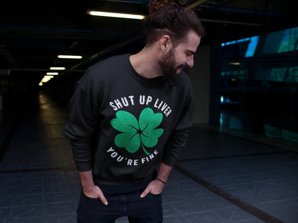 Jordan 1 Lucky Green Shirt To Match Jordans Shut Up Liver You're Fine Sneaker Tees Jordan 1 Lucky Green Drip Gear Zone Sneaker Matching Clothing Unisex Shirts