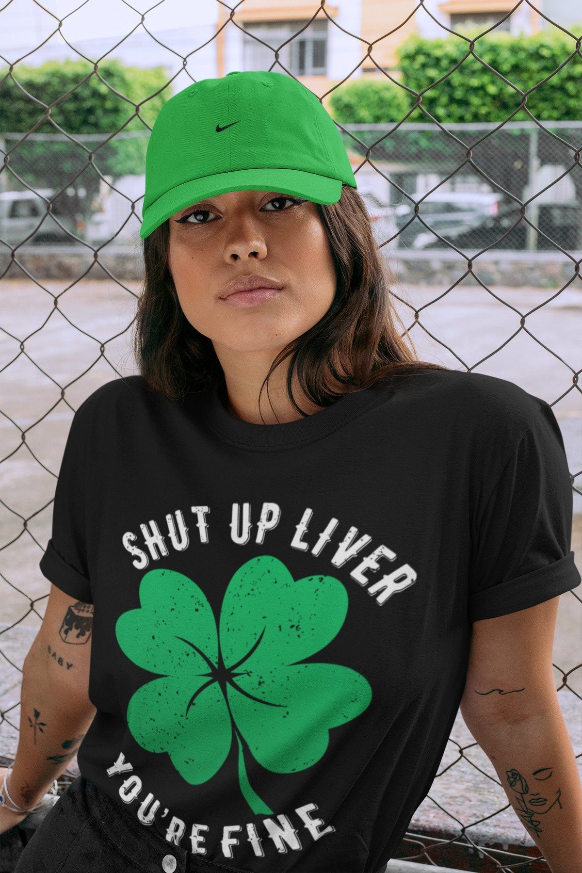 Jordan 1 Lucky Green Shirt To Match Jordans Shut Up Liver You're Fine Sneaker Tees Jordan 1 Lucky Green Drip Gear Zone Sneaker Matching Clothing Unisex Shirts