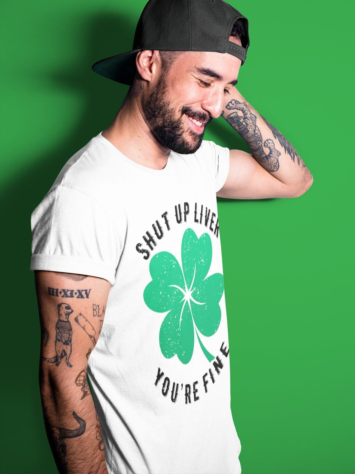 Jordan 1 Lucky Green Shirt To Match Jordans Shut Up Liver You're Fine Sneaker Tees Jordan 1 Lucky Green Drip Gear Zone Sneaker Matching Clothing Unisex Shirts