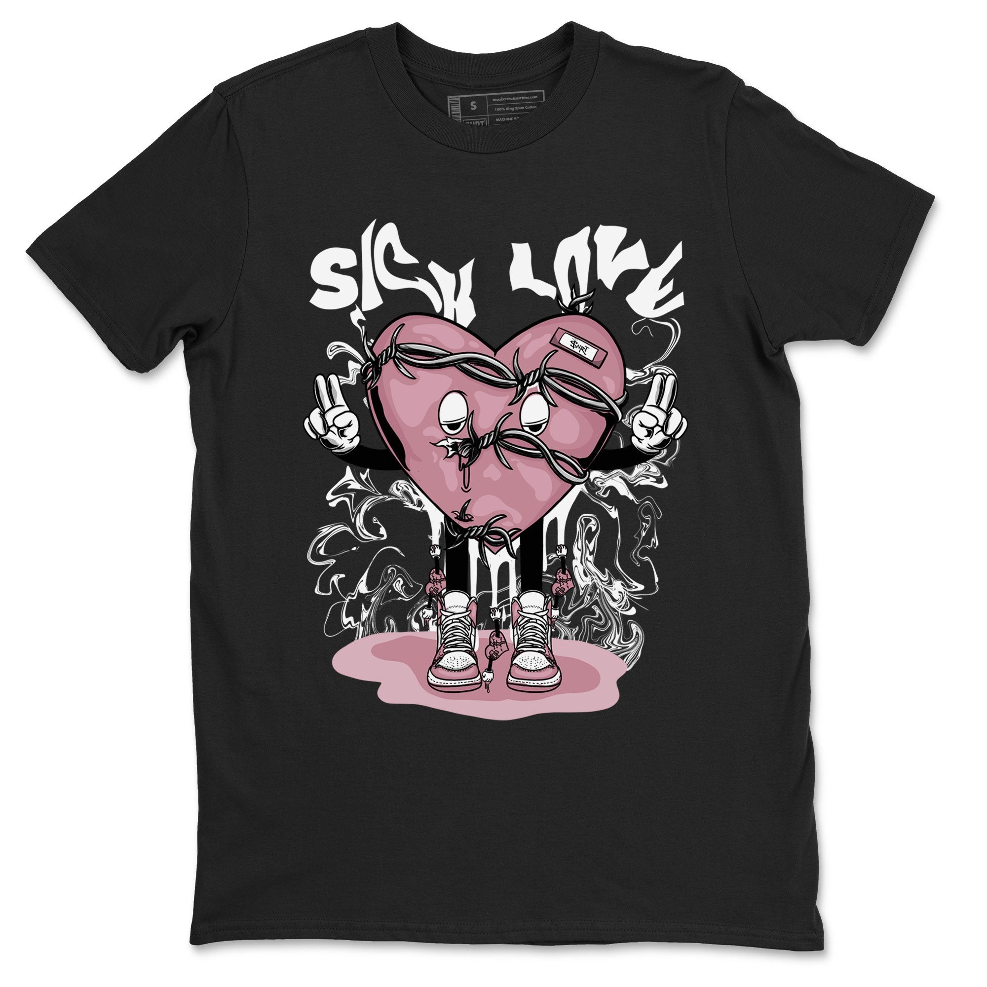Air Jordan 1 Mauve shirt to match jordans Sick Love crew neck streetwear t-shirt AJ1 High OG Mauve Drip Gear Zone Crew Neck Sneaker Matching TeeUnisex Black 2 Sneaker Matching Tee