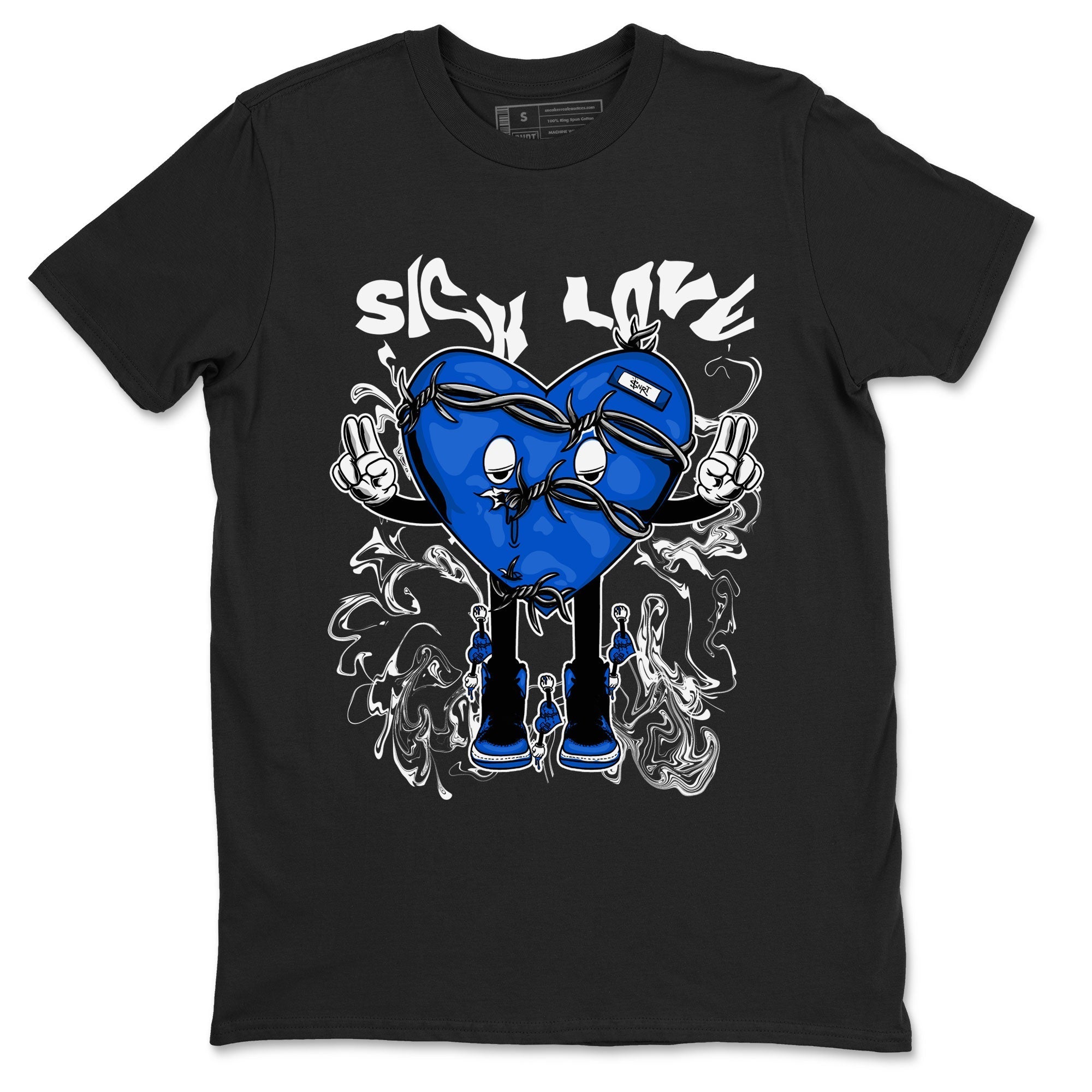 Jordan 1 High OG Royal Reimagined shirt to match jordans Sick Love sneaker tees Air Jordan 1 Royal Reimagined Drip Gear Zone Crew Neck T-ShirtUnisex Black 2 T-Shirt