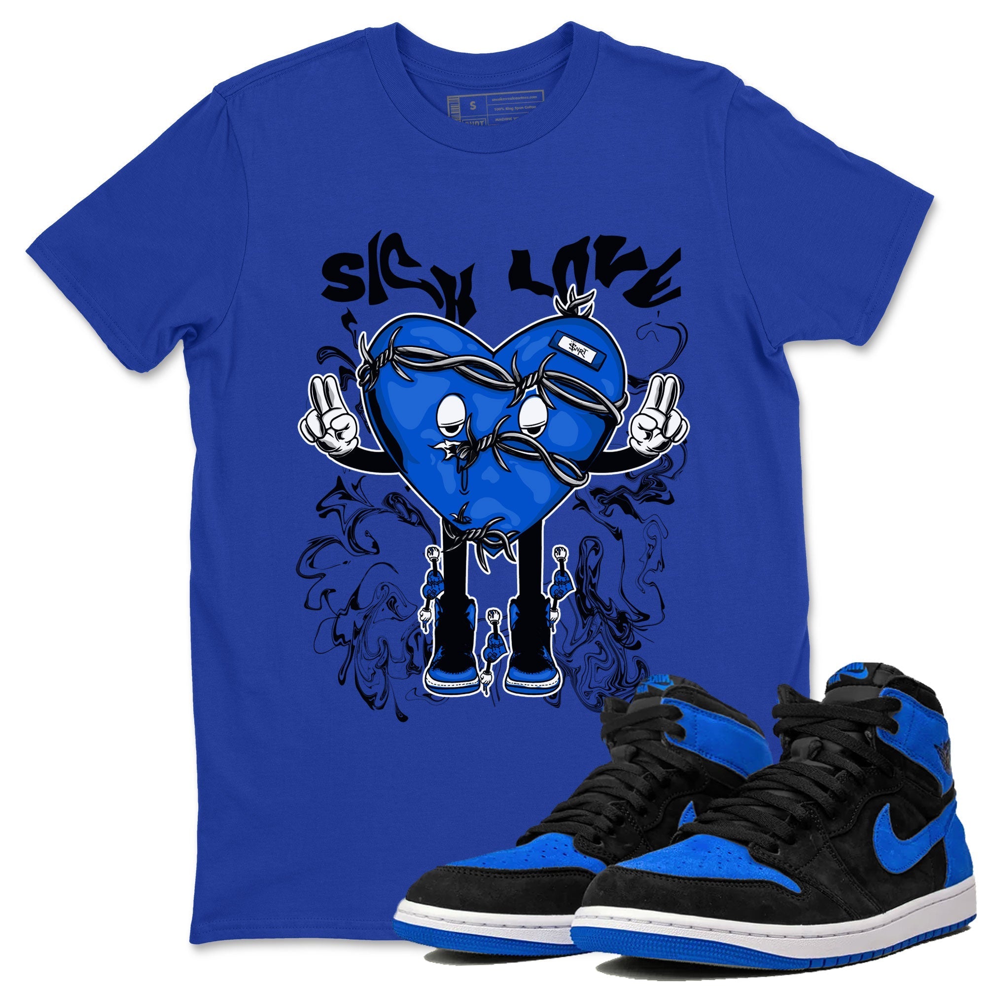 Jordan 1 High OG Royal Reimagined shirt to match jordans Sick Love sneaker tees Air Jordan 1 Royal Reimagined Drip Gear Zone Crew Neck T-ShirtUnisex Royal Blue 1 T-Shirt