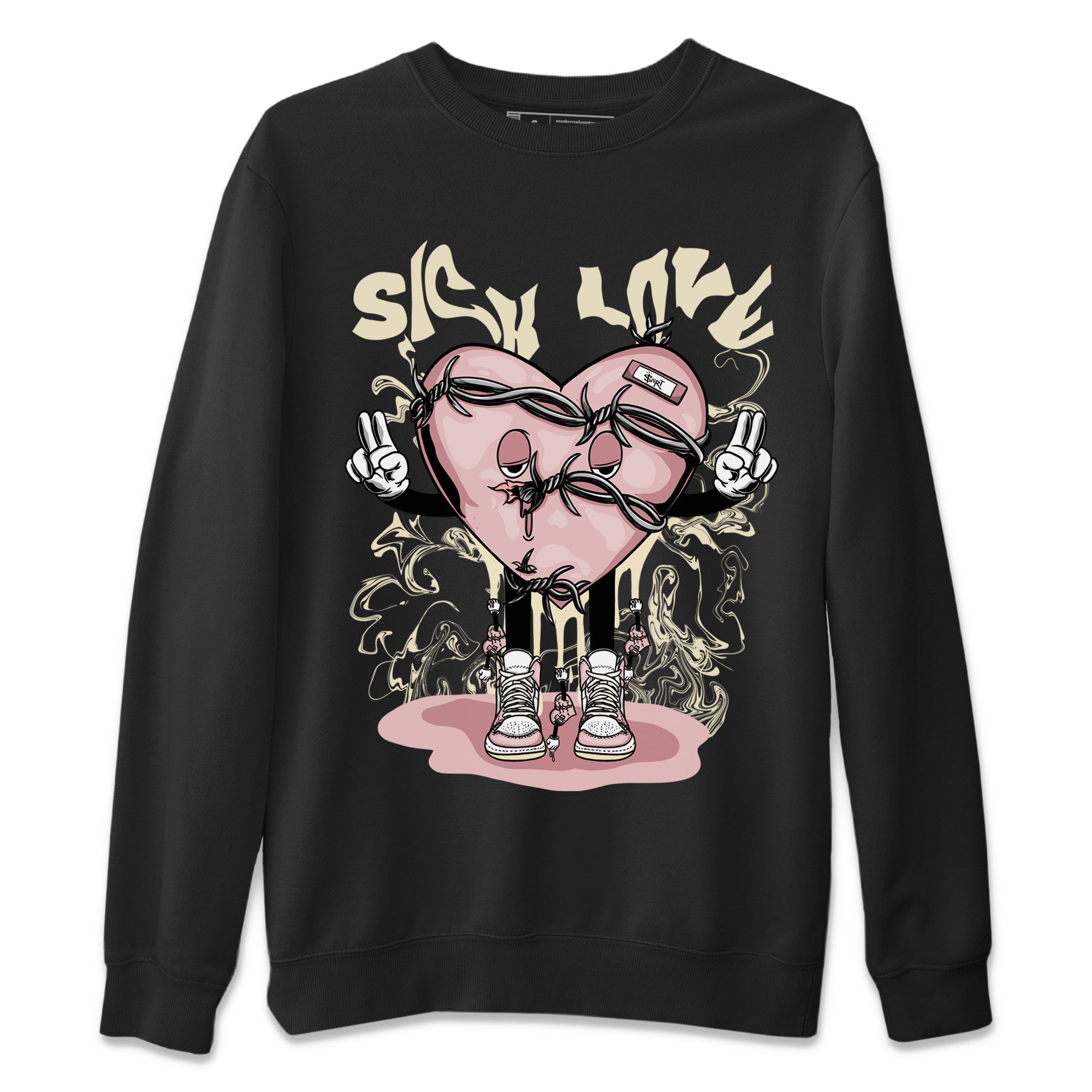 Air Jordan 1 Washed Pink Sneaker Match Tees Sick Love Streetwear Sneaker Shirt Jordan 1 High OG Washed Pink Sneaker Release Tees Unisex Shirts Black 2