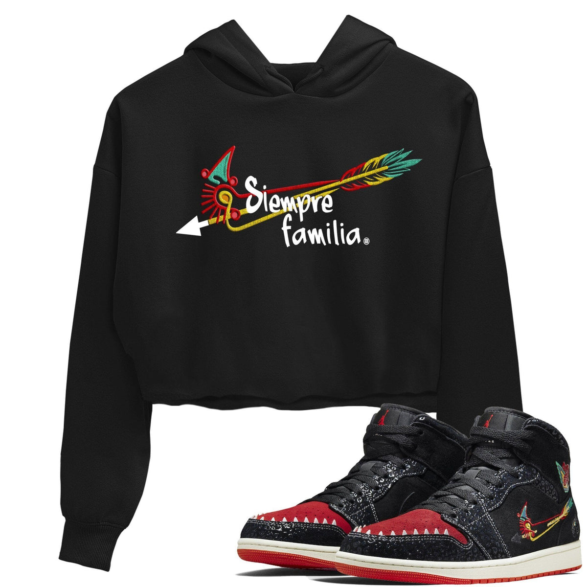 Jordan 1 Siempre Familia Sneaker Matching T-Shirt Siempre Familia Sneaker Tees Jordan 1 Siempre Familia Sneaker Release Tees Women's Shirts