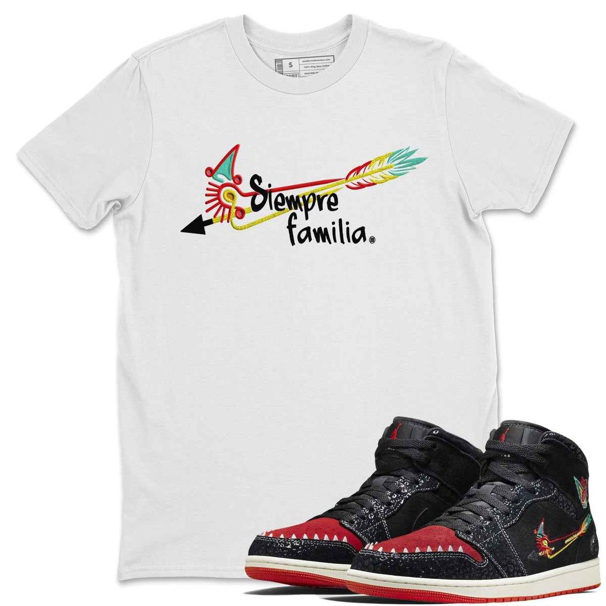 Jordan 1 Siempre Familia Shirt To Match Jordans Siempre Familia Sneaker Tees Jordan 1 Siempre Familia Drip Gear Zone Sneaker Matching Clothing Unisex Shirts
