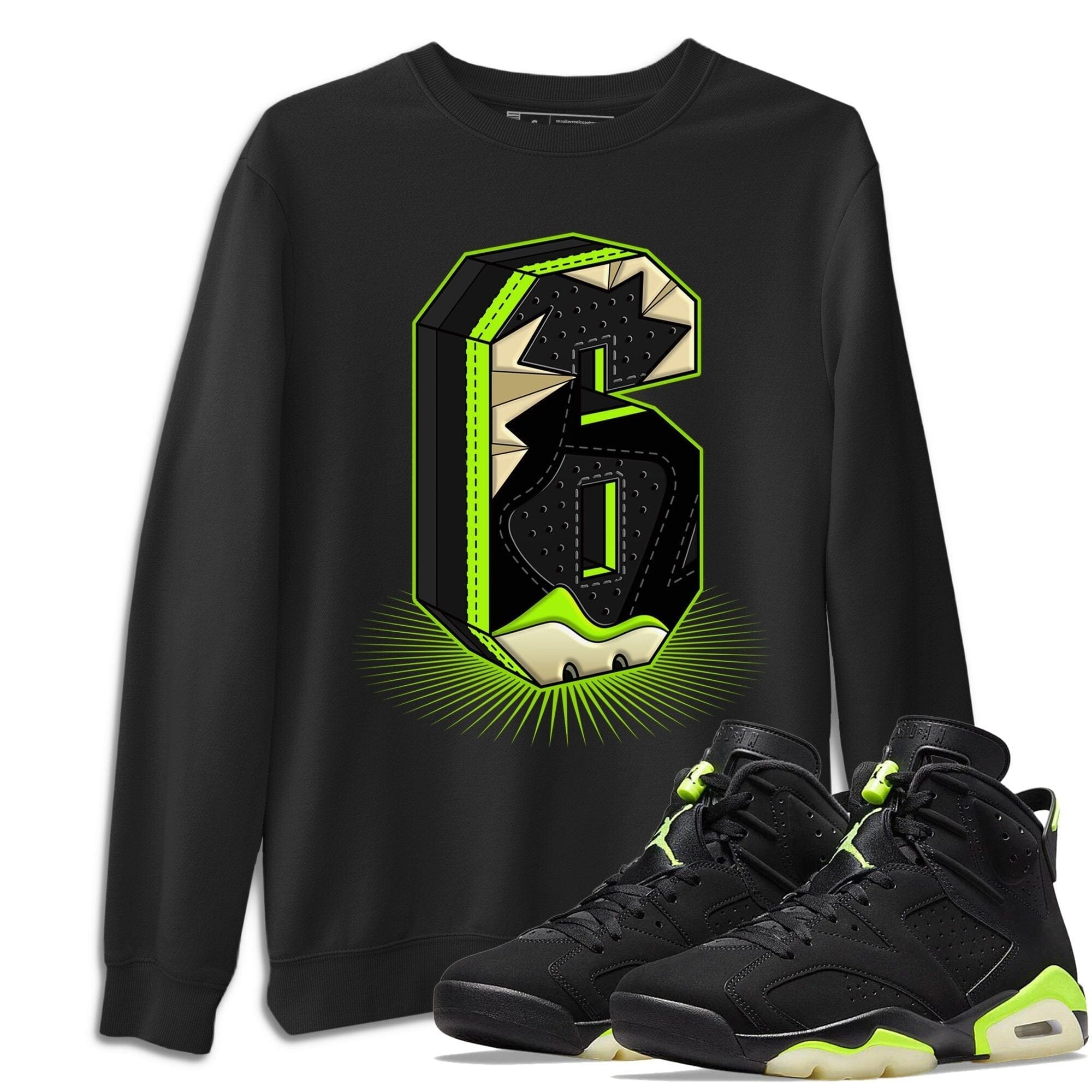 Jordan 6 Electric Green Shirt To Match Jordans Six Statue Sneaker Tees Jordan 6 Electric Green Drip Gear Zone Sneaker Matching Clothing Unisex Shirts
