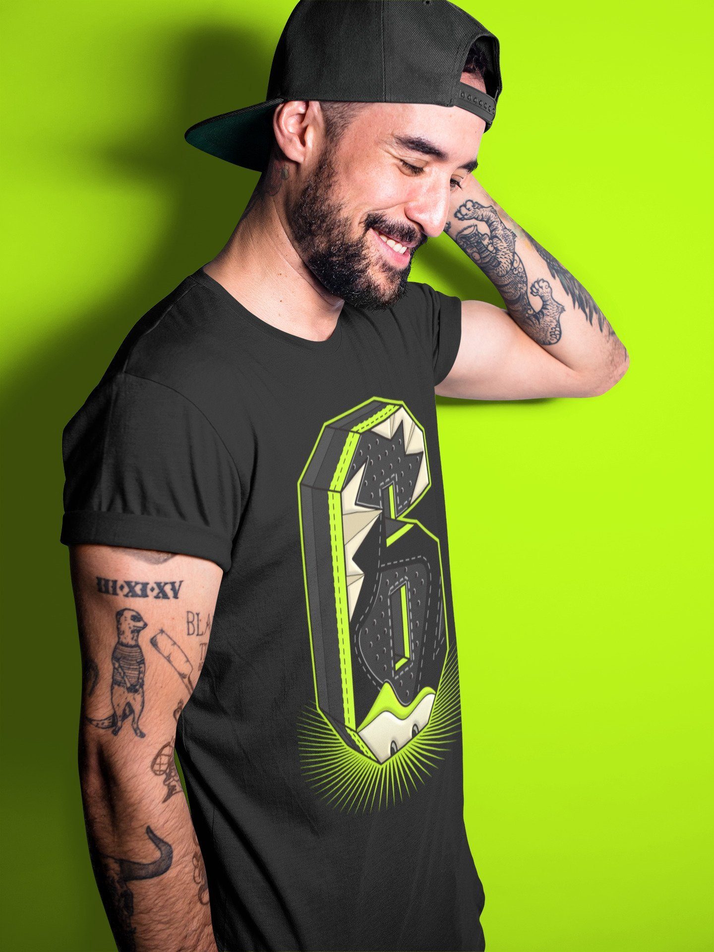 Jordan 6 Electric Green Shirt To Match Jordans Six Statue Sneaker Tees Jordan 6 Electric Green Drip Gear Zone Sneaker Matching Clothing Unisex Shirts