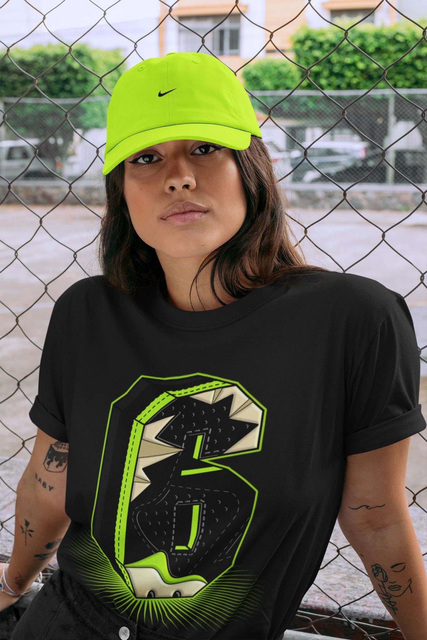 Jordan 6 Electric Green Shirt To Match Jordans Six Statue Sneaker Tees Jordan 6 Electric Green Drip Gear Zone Sneaker Matching Clothing Unisex Shirts