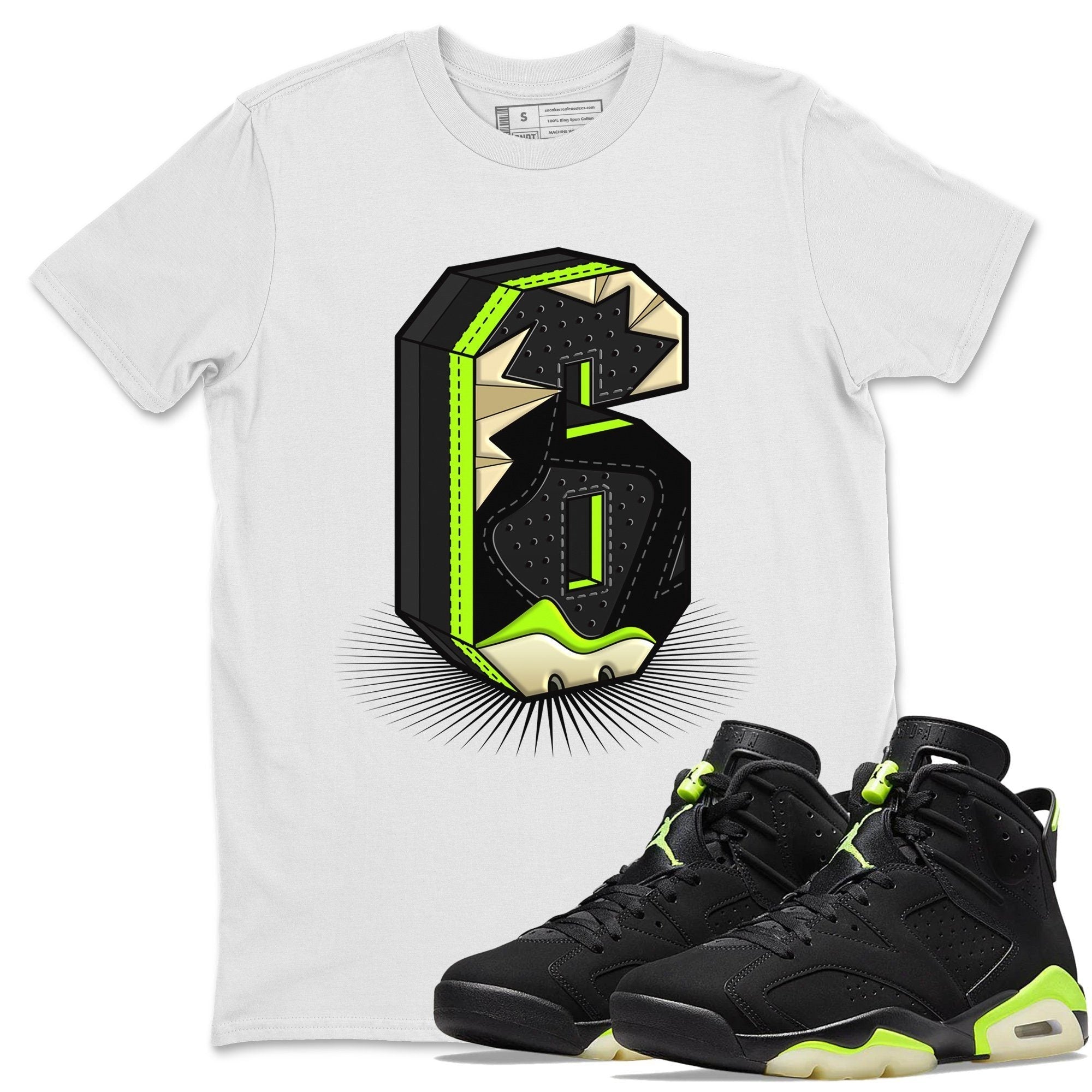 Jordan 6 Electric Green Shirt To Match Jordans Six Statue Sneaker Tees Jordan 6 Electric Green Drip Gear Zone Sneaker Matching Clothing Unisex Shirts