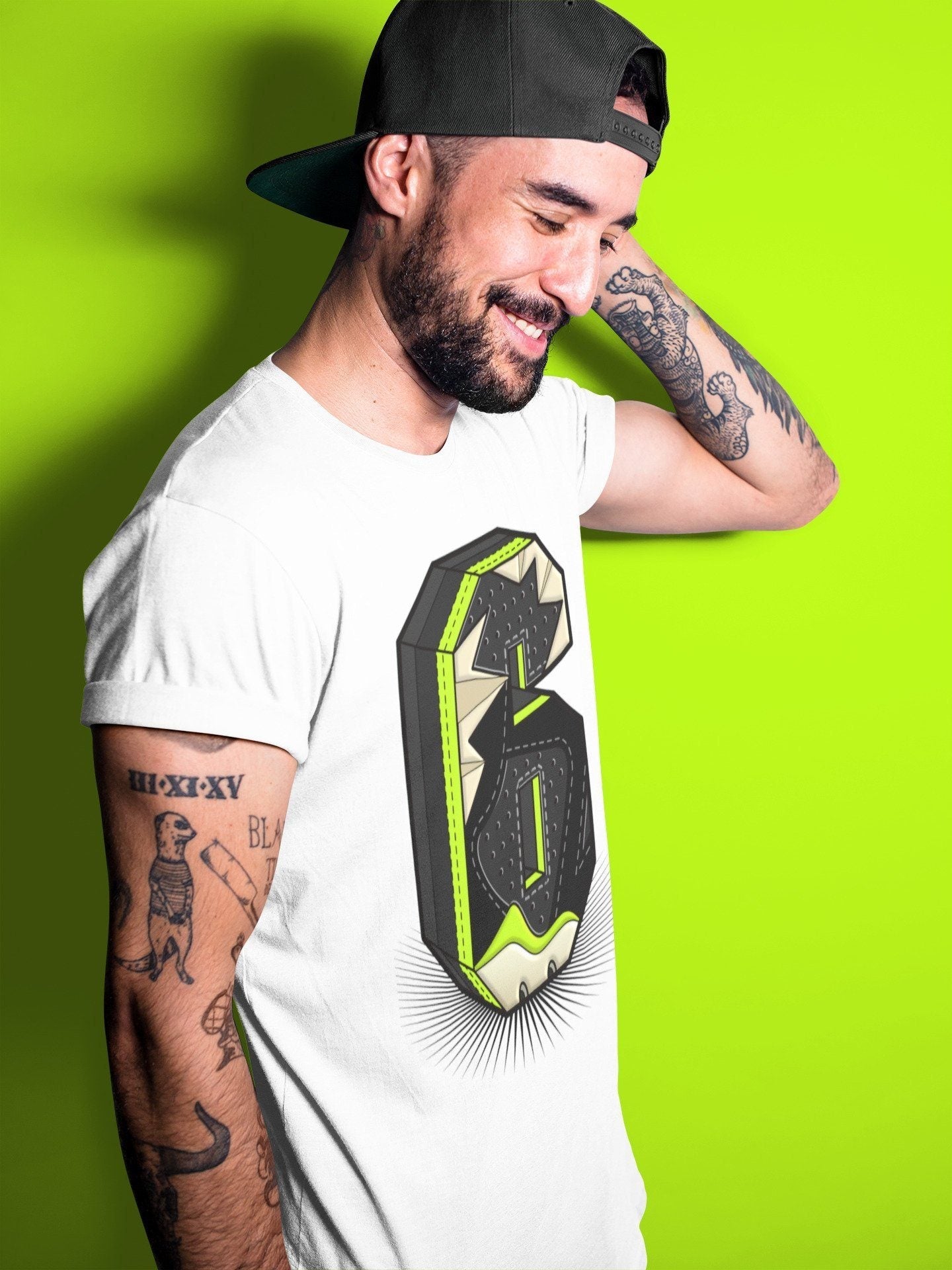 Jordan 6 Electric Green Shirt To Match Jordans Six Statue Sneaker Tees Jordan 6 Electric Green Drip Gear Zone Sneaker Matching Clothing Unisex Shirts
