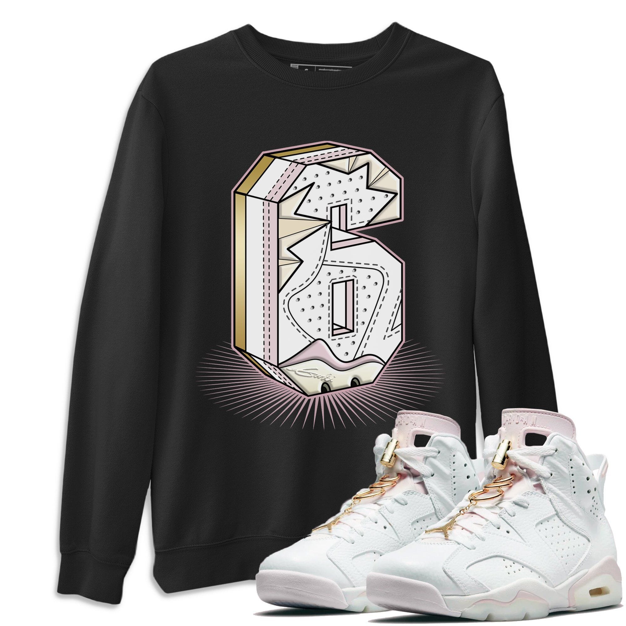 Jordan 6 Gold Hoops Shirt To Match Jordans Six Statue Sneaker Tees Jordan 6 Gold Hoops Drip Gear Zone Sneaker Matching Clothing Unisex Shirts