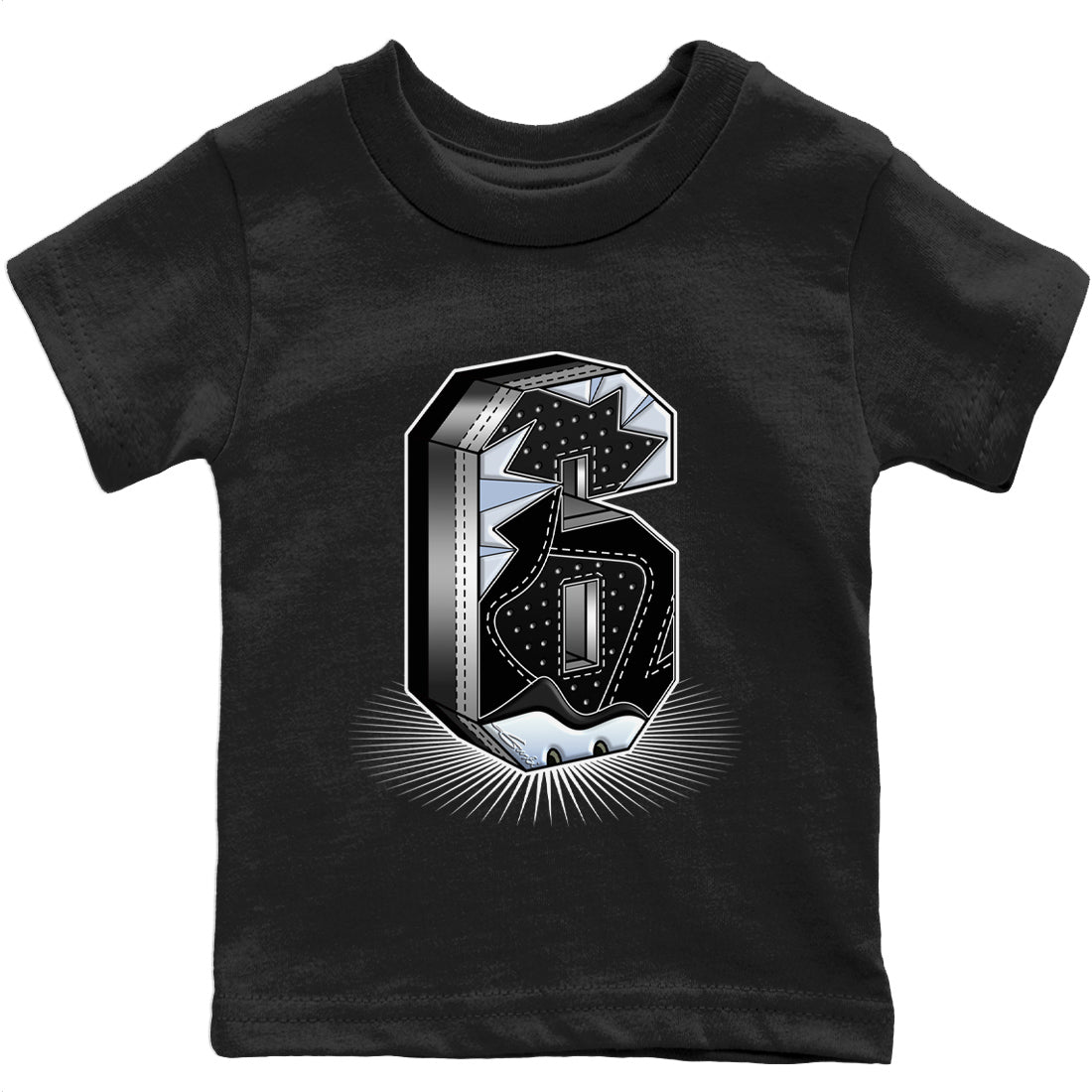 Jordan 6 Chrome Sneaker Matching T-Shirt Six Statue Sneaker Tees Jordan 6 Chrome Sneaker Release Tees Kids Shirts