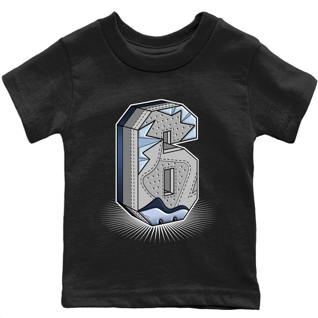 Jordan 6 Georgetown Sneaker Matching T-Shirt Six Statue Sneaker Tees Jordan 6 Georgetown Sneaker Release Tees Kids Shirts