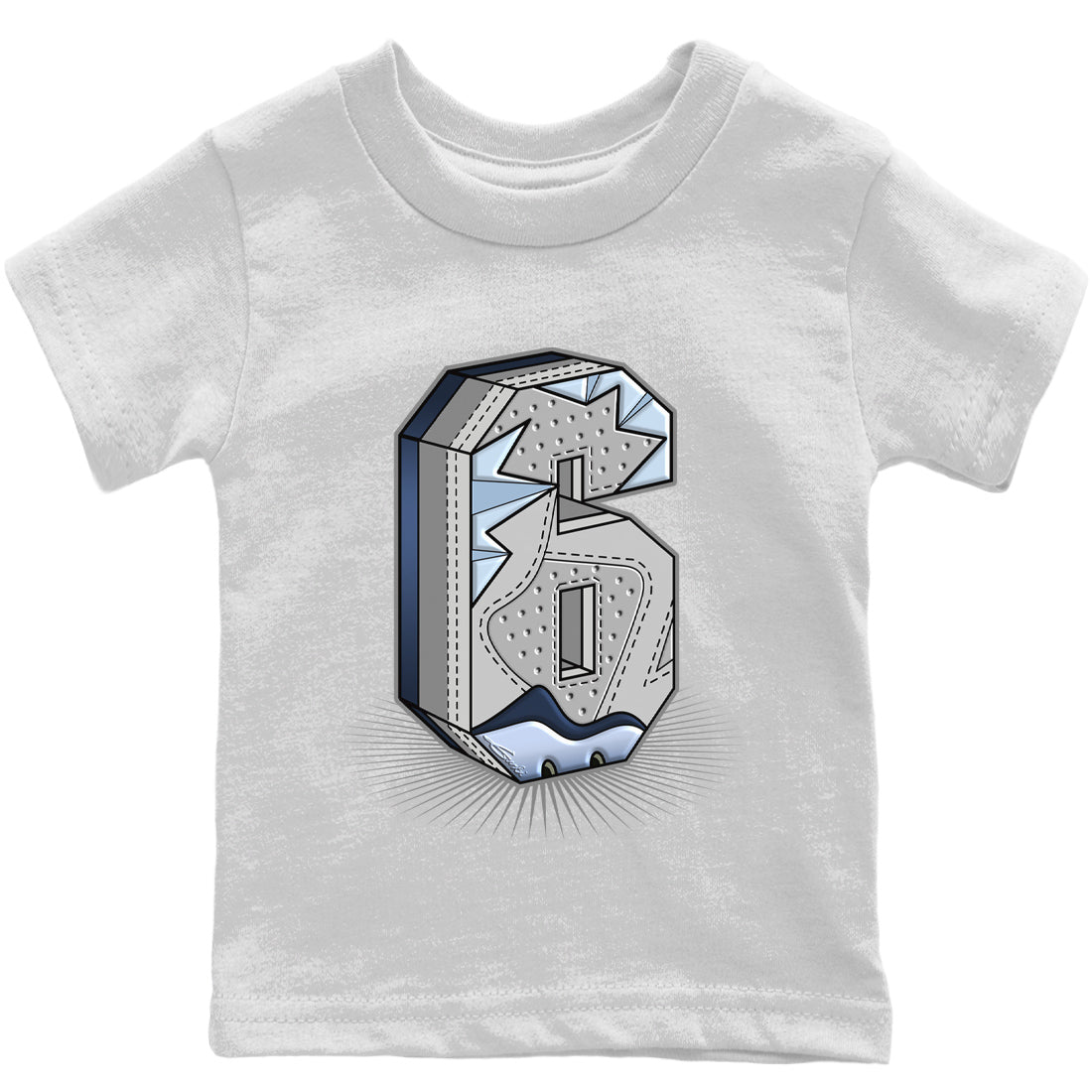 Jordan 6 Georgetown Sneaker Matching T-Shirt Six Statue Sneaker Tees Jordan 6 Georgetown Sneaker Release Tees Kids Shirts