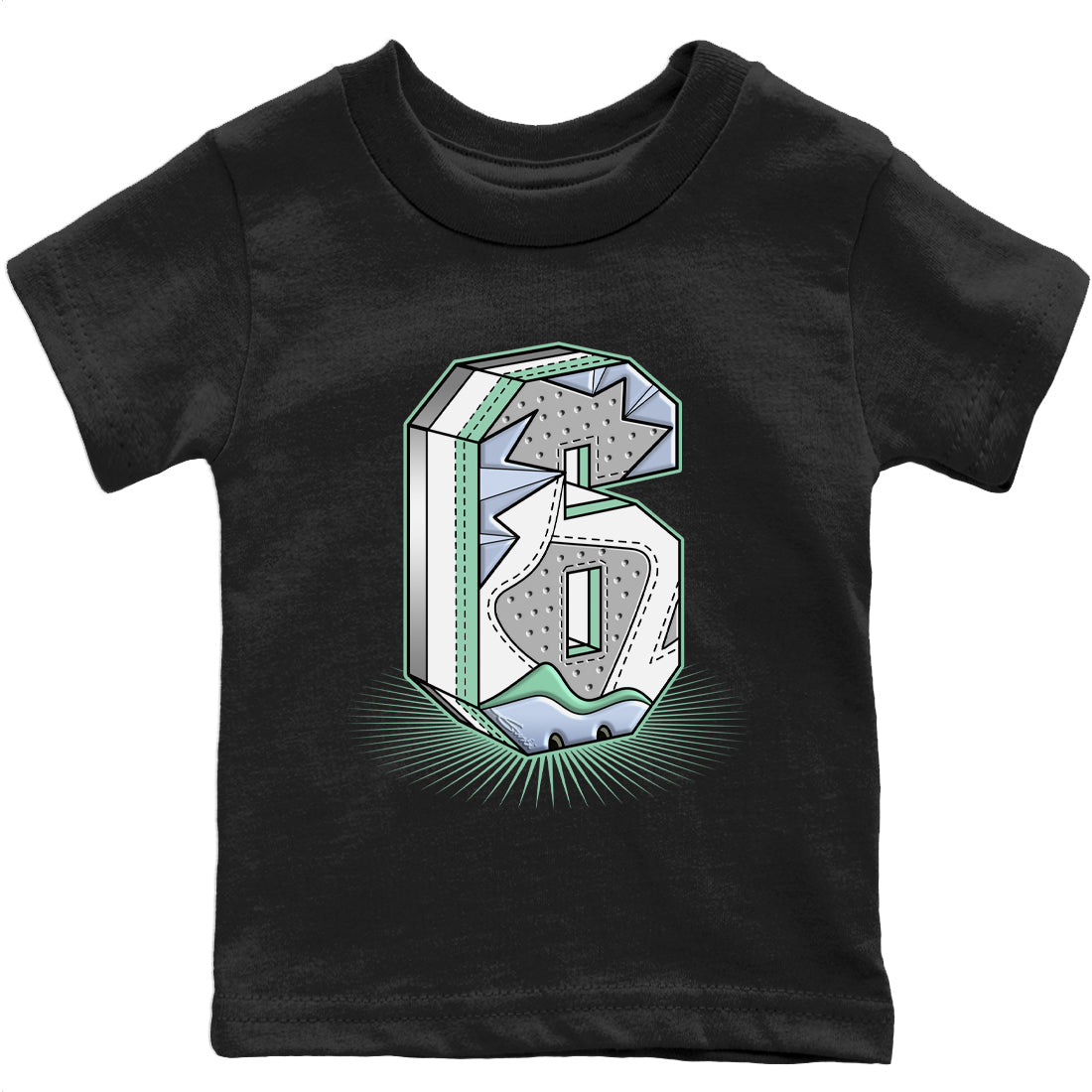 Jordan 6 Mint Foam Sneaker Matching T-Shirt Six Statue Sneaker Tees Jordan 6 Mint Foam Sneaker Release Tees Kids Shirts