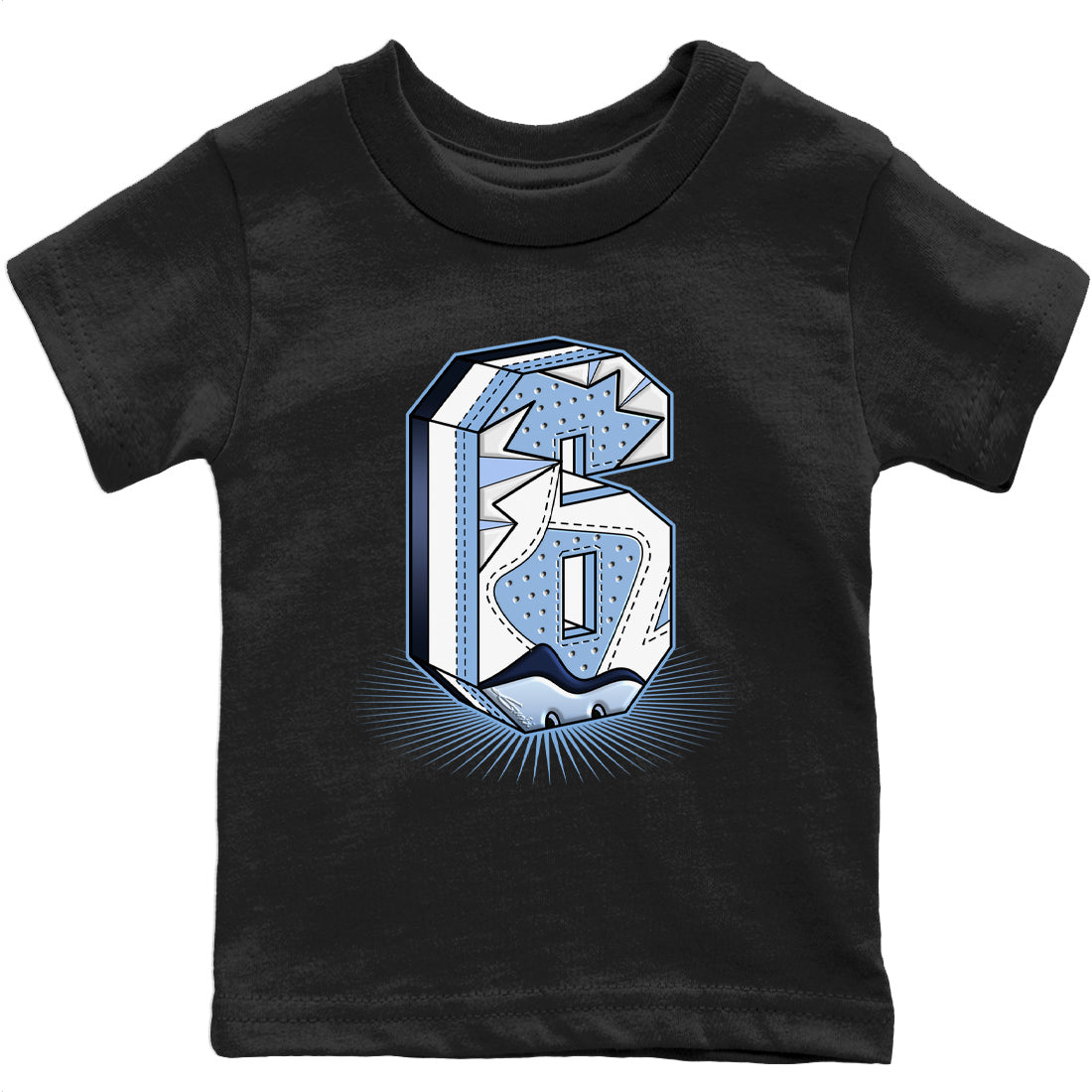 Jordan 6 UNC Shirt To Match Jordans Six Statue Sneaker Tees Jordan 6 UNC Drip Gear Zone Sneaker Matching Clothing Kids Shirts