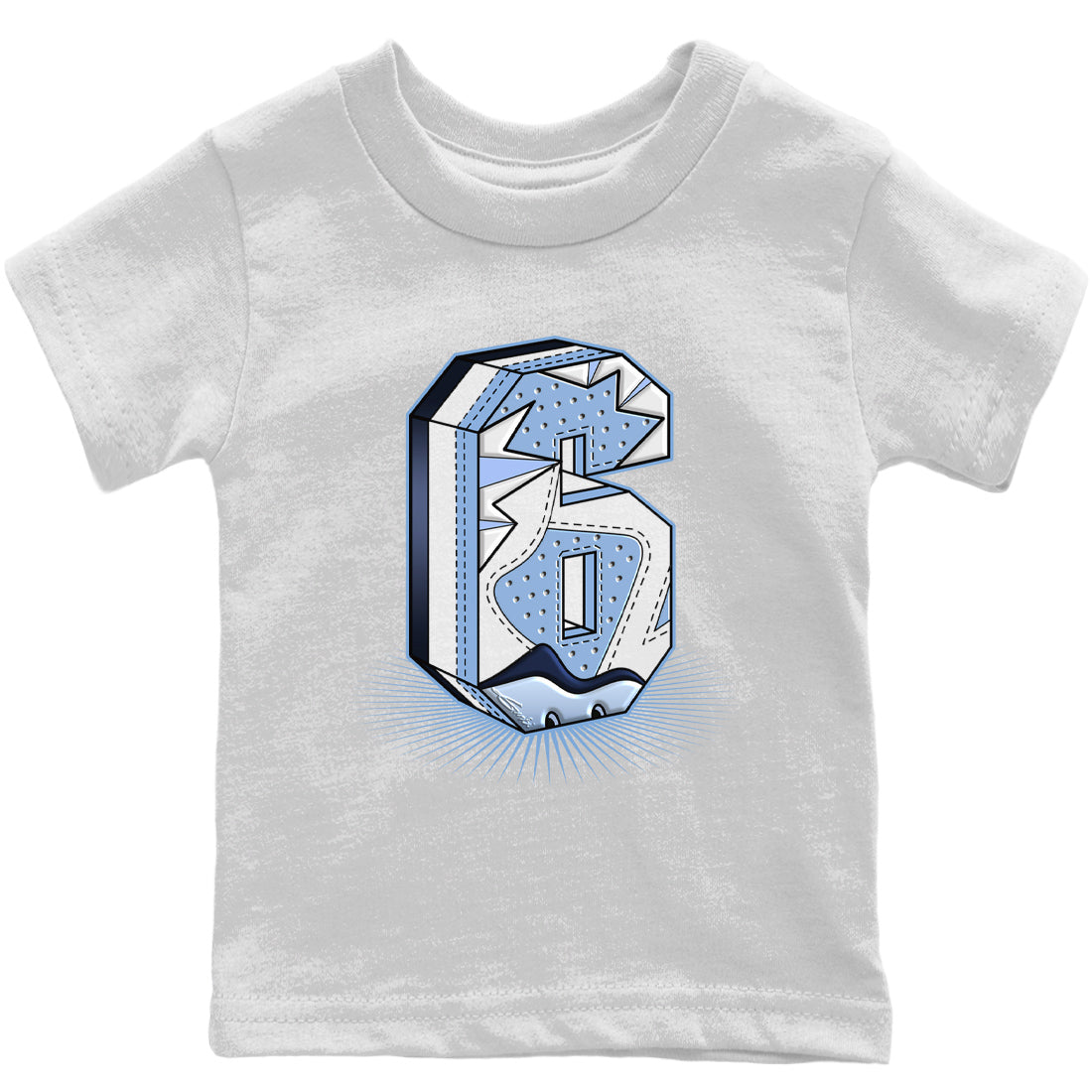 Jordan 6 UNC Shirt To Match Jordans Six Statue Sneaker Tees Jordan 6 UNC Drip Gear Zone Sneaker Matching Clothing Kids Shirts