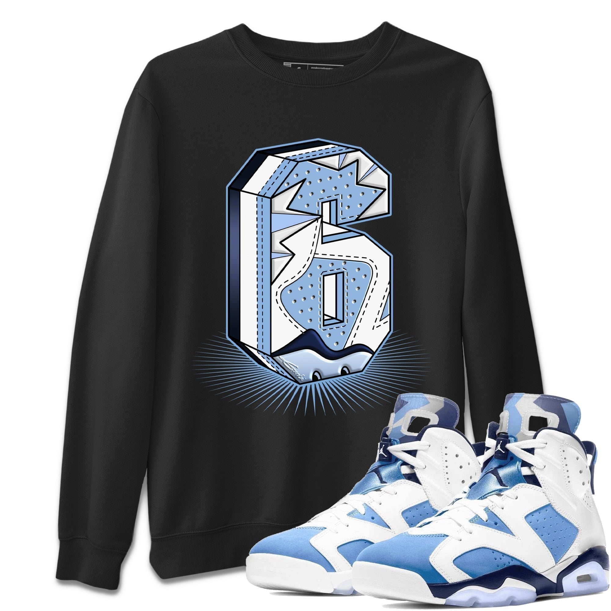 Jordan 6 UNC Shirt To Match Jordans Six Statue Sneaker Tees Jordan 6 UNC Drip Gear Zone Sneaker Matching Clothing Unisex Shirts