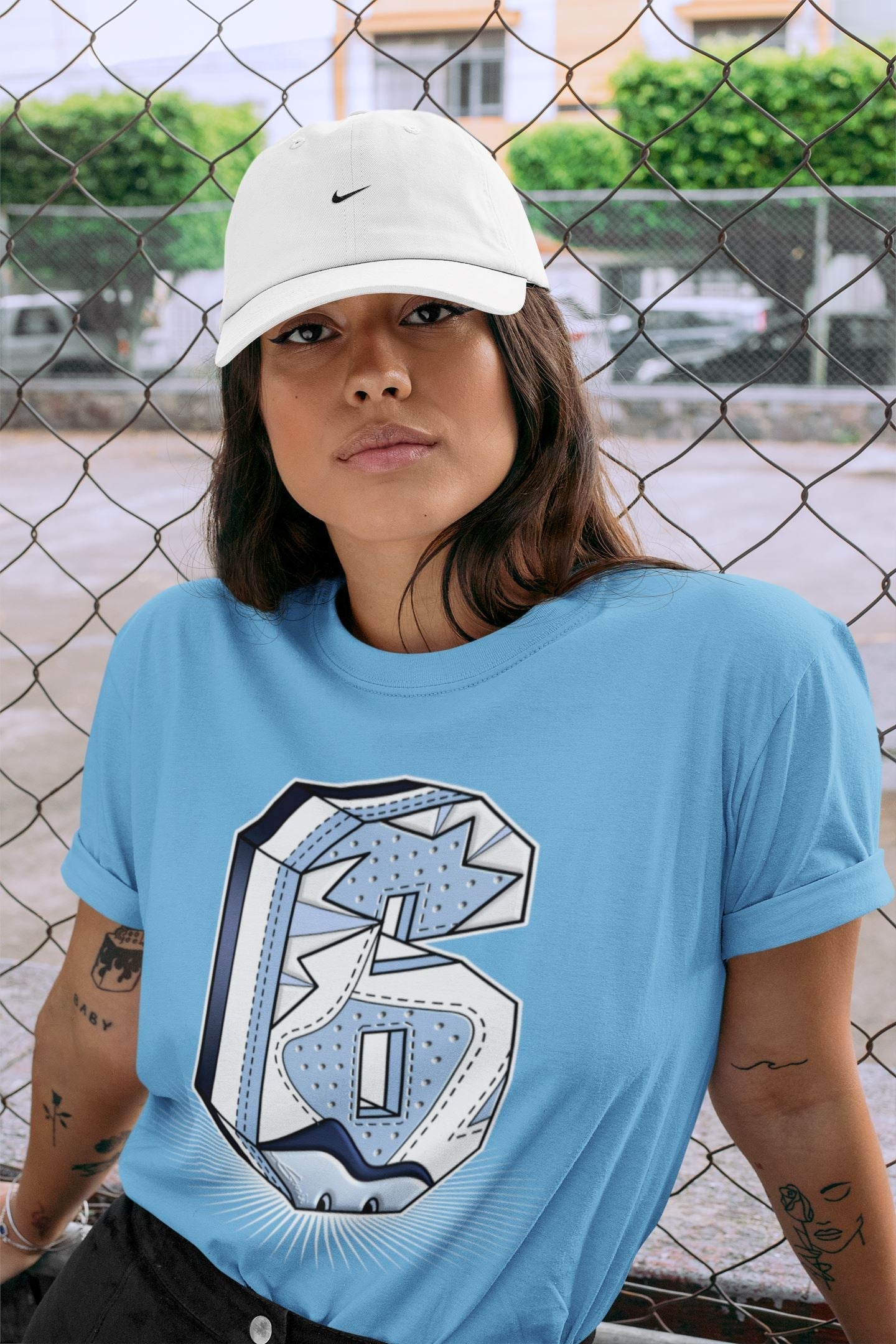 Jordan 6 UNC Shirt To Match Jordans Six Statue Sneaker Tees Jordan 6 UNC Drip Gear Zone Sneaker Matching Clothing Unisex Shirts