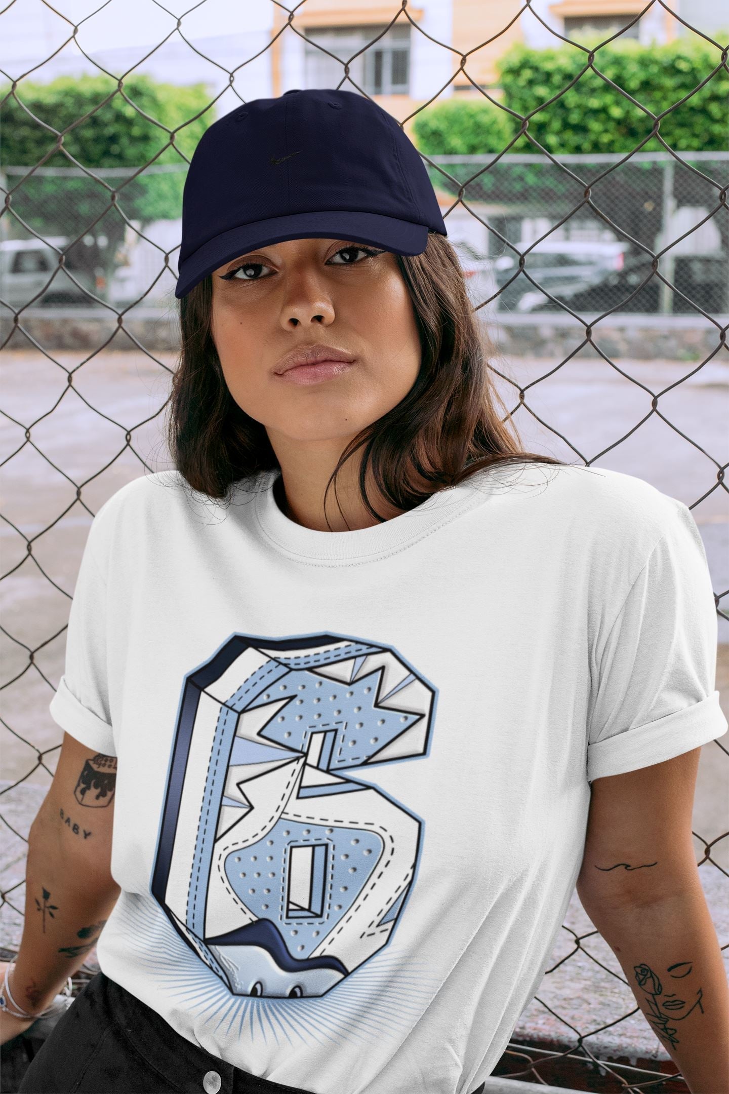 Jordan 6 UNC Shirt To Match Jordans Six Statue Sneaker Tees Jordan 6 UNC Drip Gear Zone Sneaker Matching Clothing Unisex Shirts