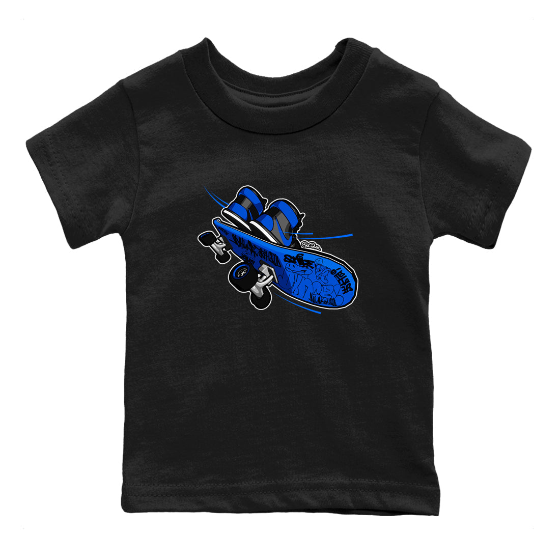 Air Jordan 1 Royal Reimagined shirt to match jordans Skateboard sneaker tees AJ1 Royal Reimagined Drip Gear Zone Kids Baby Toddler sneaker shirts Black 2 T-Shirt