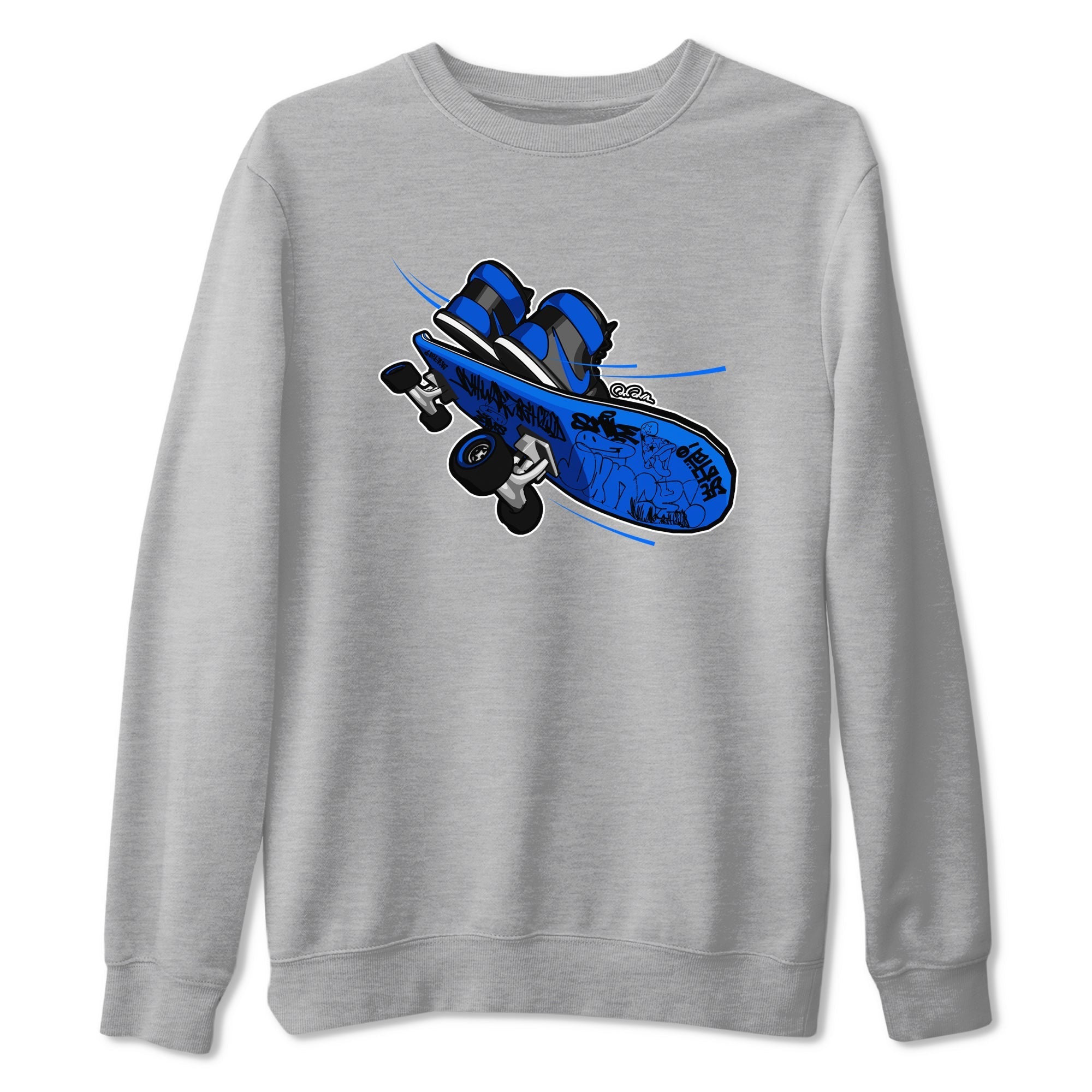 Air Jordan 1 Royal Reimagined shirt to match jordans Skateboard sneaker tees AJ1 Royal Reimagined Drip Gear Zone Unisex Sneaker Tees and Sneaker Match T-Shirt Heather Grey 2 T-Shirt