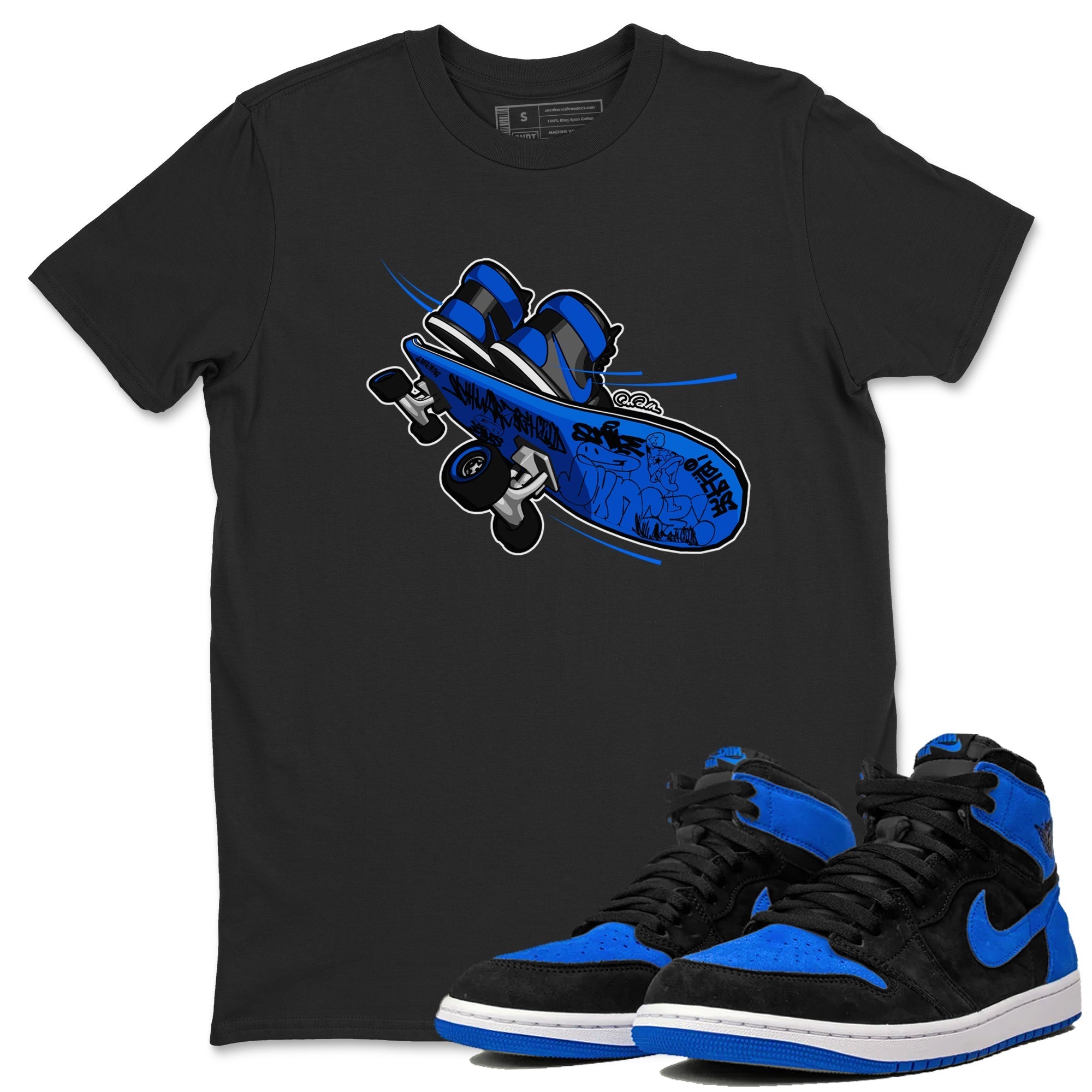 Air Jordan 1 Royal Reimagined shirt to match jordans Skateboard sneaker tees AJ1 Royal Reimagined Drip Gear Zone Unisex Sneaker Tees and Sneaker Match T-Shirt Black 1 T-Shirt