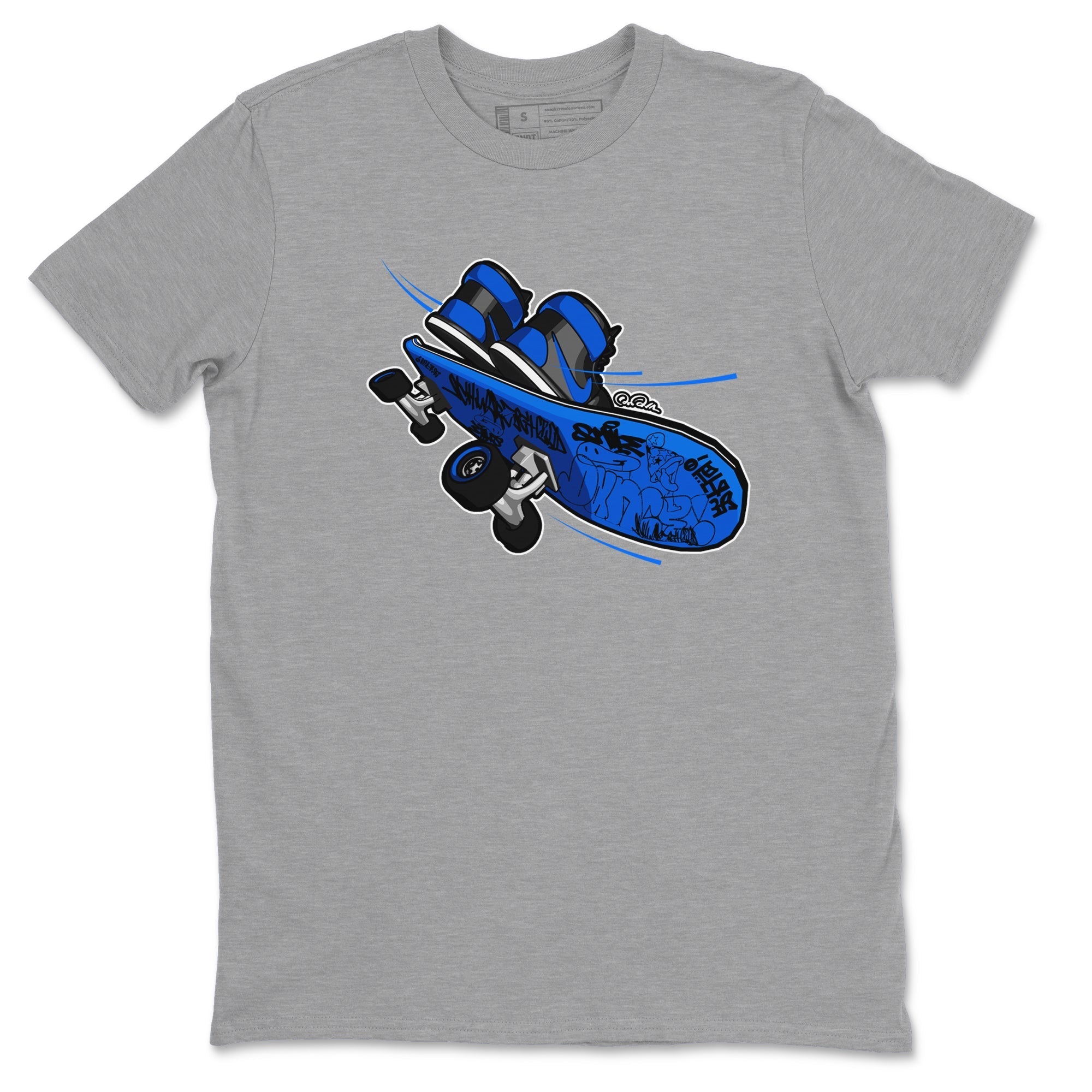Air Jordan 1 Royal Reimagined shirt to match jordans Skateboard sneaker tees AJ1 Royal Reimagined Drip Gear Zone Unisex Sneaker Tees and Sneaker Match T-Shirt Heather Grey 2 T-Shirt