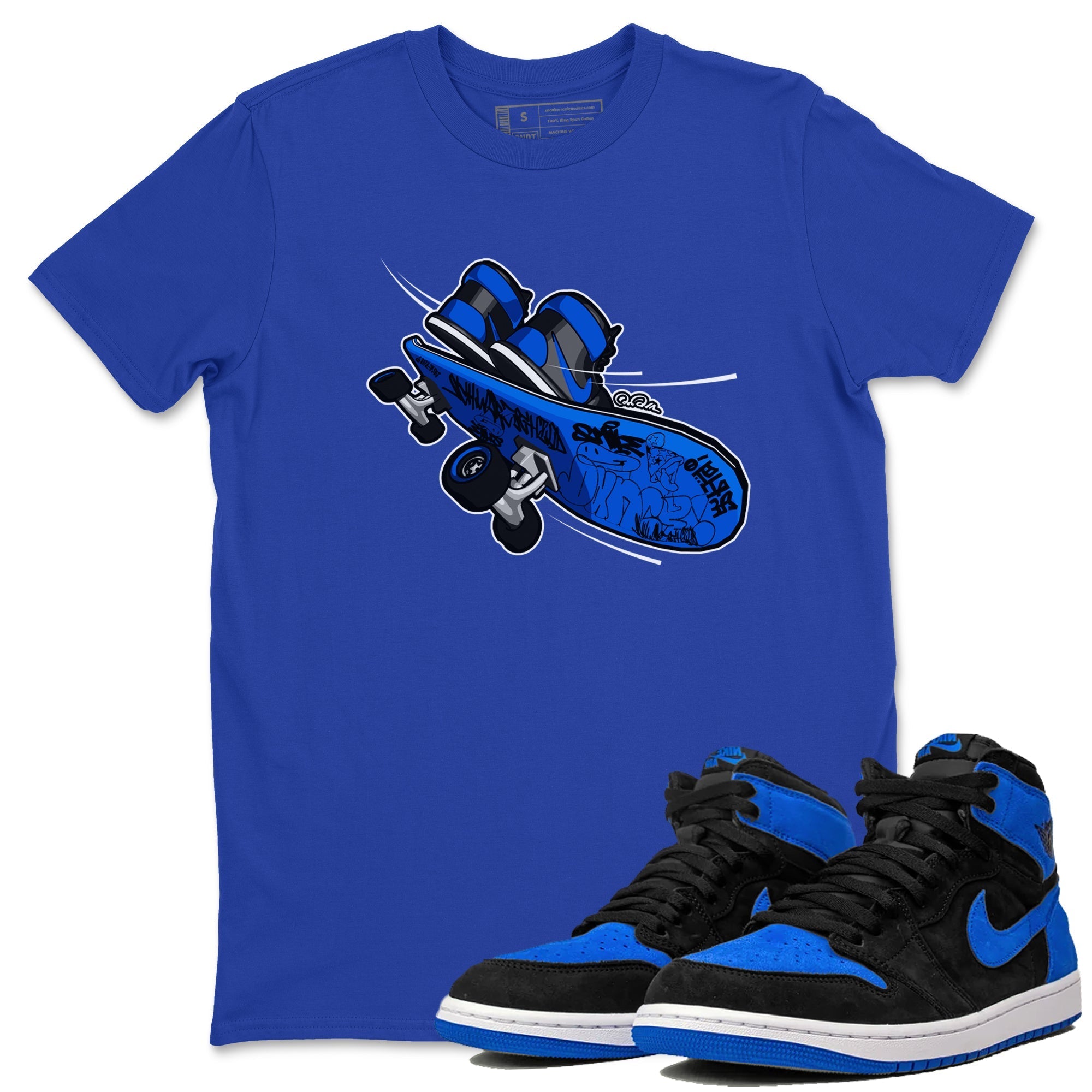 Air Jordan 1 Royal Reimagined shirt to match jordans Skateboard sneaker tees AJ1 Royal Reimagined Drip Gear Zone Unisex Sneaker Tees and Sneaker Match T-Shirt Royal Blue 1 T-Shirt