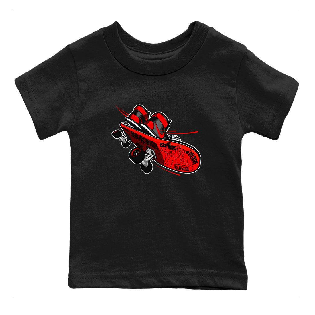 Air Jordan 1 Satin Bred shirt to match jordans Skateboard sneaker tees AJ1 Satin Bred SNRT Sneaker Release Tees Baby Toddler Black 2 T-Shirt