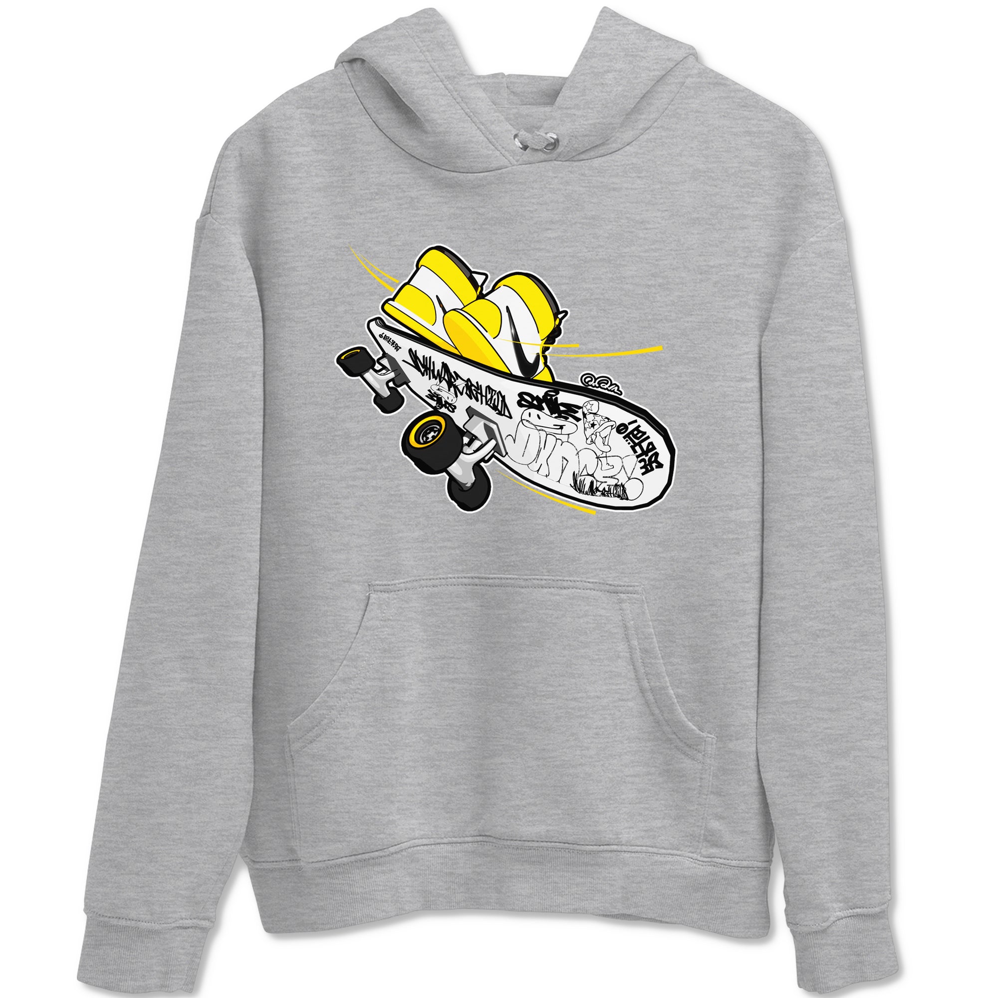 1s Yellow Ochre shirt to match jordans Skateboard sneaker tees streetwear brand Air Jordan 1 Yellow Ochre Drip Gear Zone Brand unisex cotton Heather Grey 2 crew neck shirt