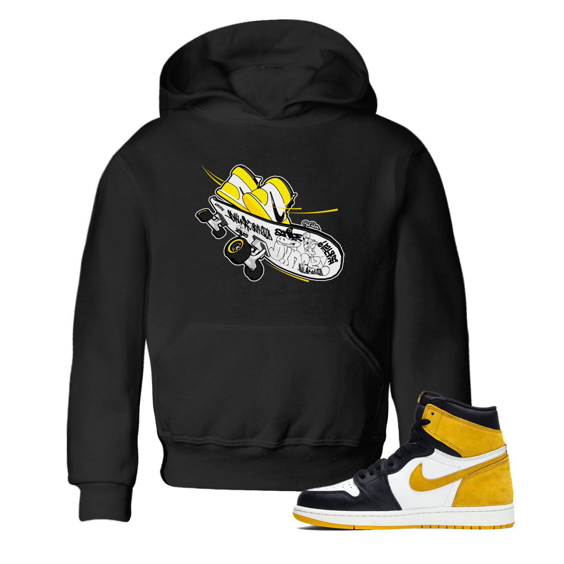 1s Yellow Ochre shirt to match jordans Skateboard sneaker tees streetwear brand Air Jordan 1 Yellow Ochre Drip Gear Zone Brand baby toddler Black 1 cotton Shirt