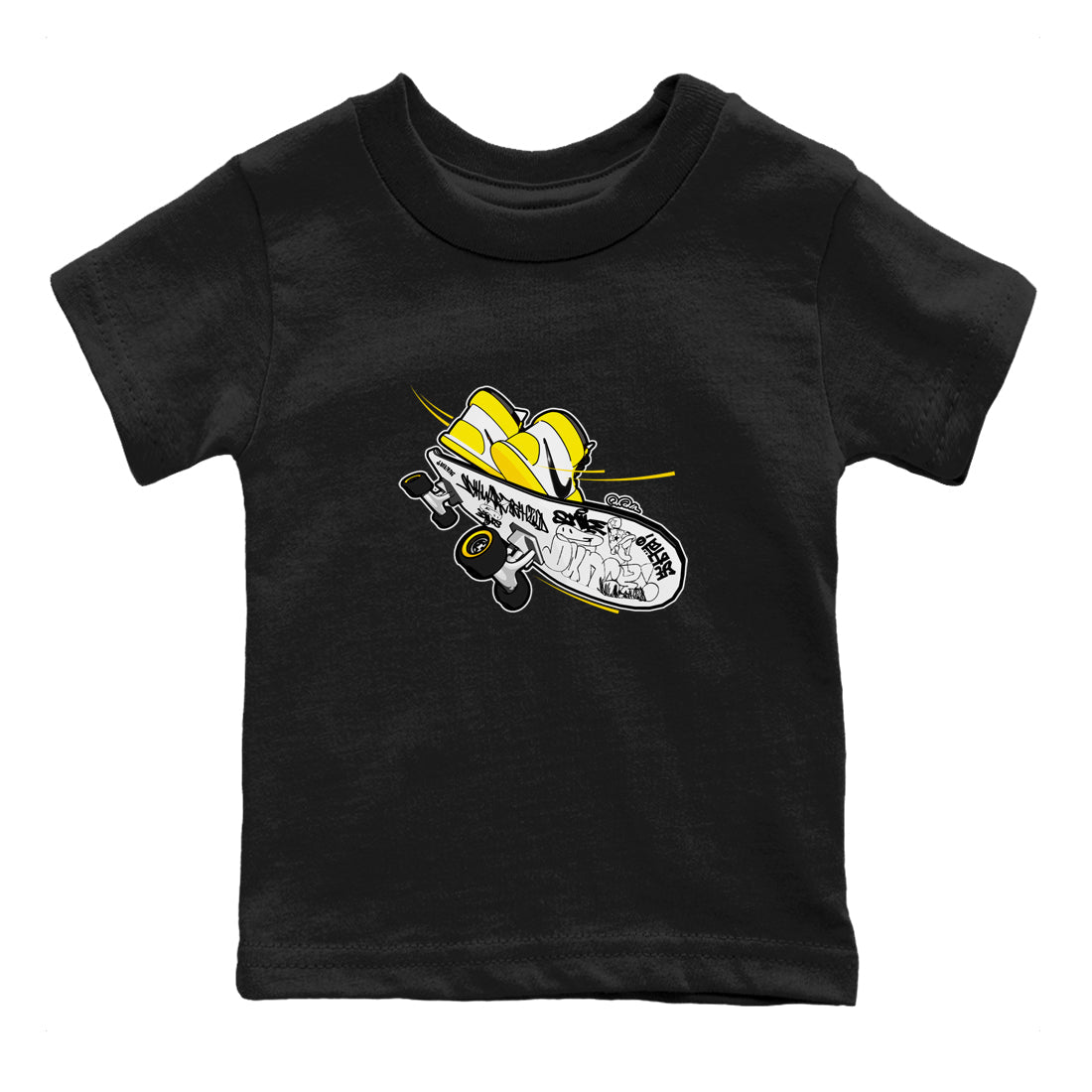 1s Yellow Ochre shirt to match jordans Skateboard sneaker tees streetwear brand Air Jordan 1 Yellow Ochre Drip Gear Zone Brand baby toddler Black 2 cotton Shirt
