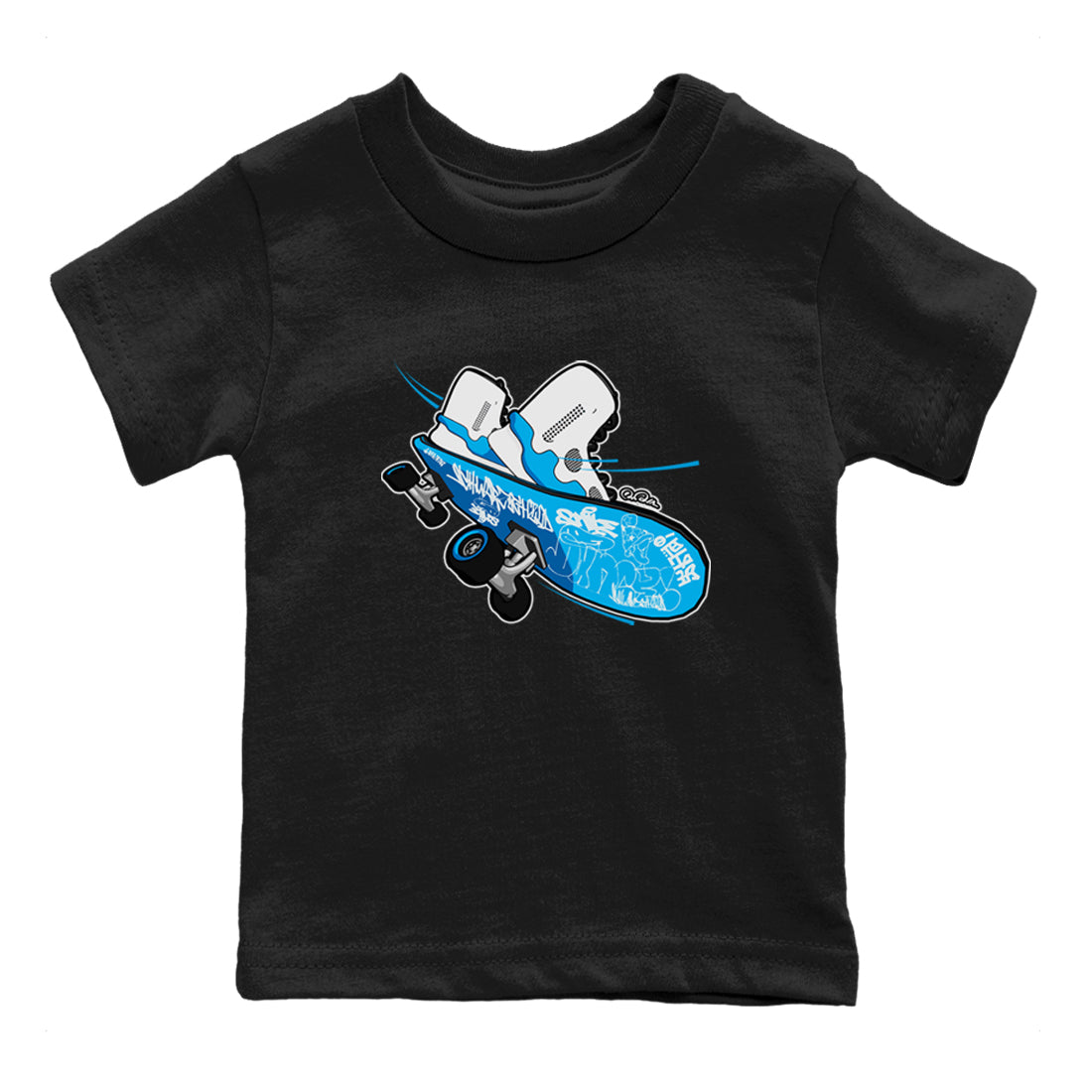 9s Powder Blue shirt to match jordans Skateboard sneaker tees Air Jordan 9 Powder Blue Drip Gear Zone baby toddler Black 2 cotton Shirt