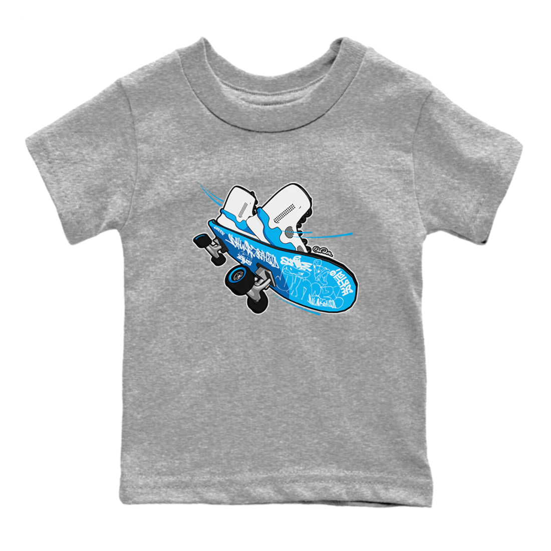 9s Powder Blue shirt to match jordans Skateboard sneaker tees Air Jordan 9 Powder Blue Drip Gear Zone baby toddler Heather Grey 2 cotton Shirt