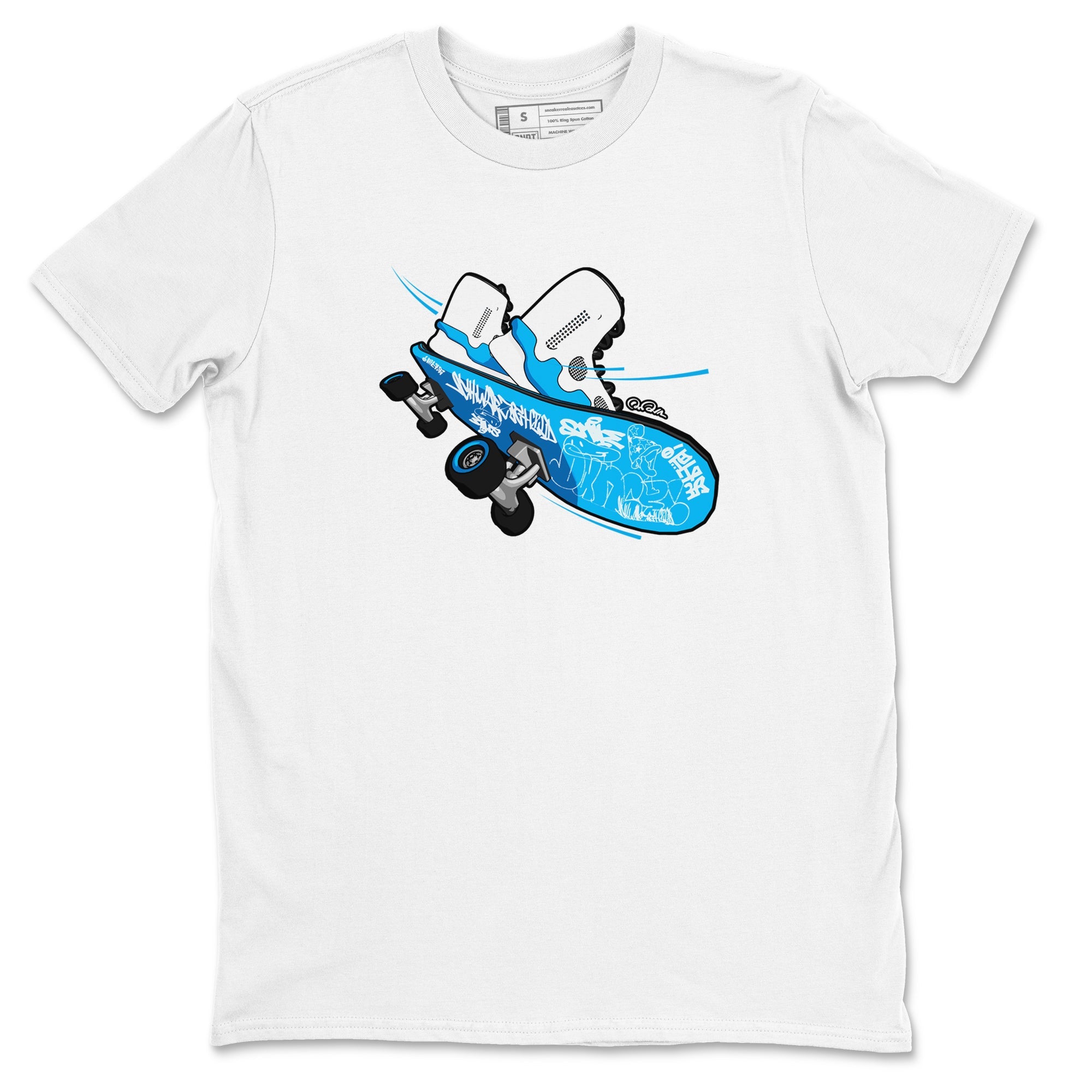 9s Powder Blue shirt to match jordans Skateboard sneaker tees Air Jordan 9 Powder Blue Drip Gear Zone unisex cotton White 2 crew neck shirt