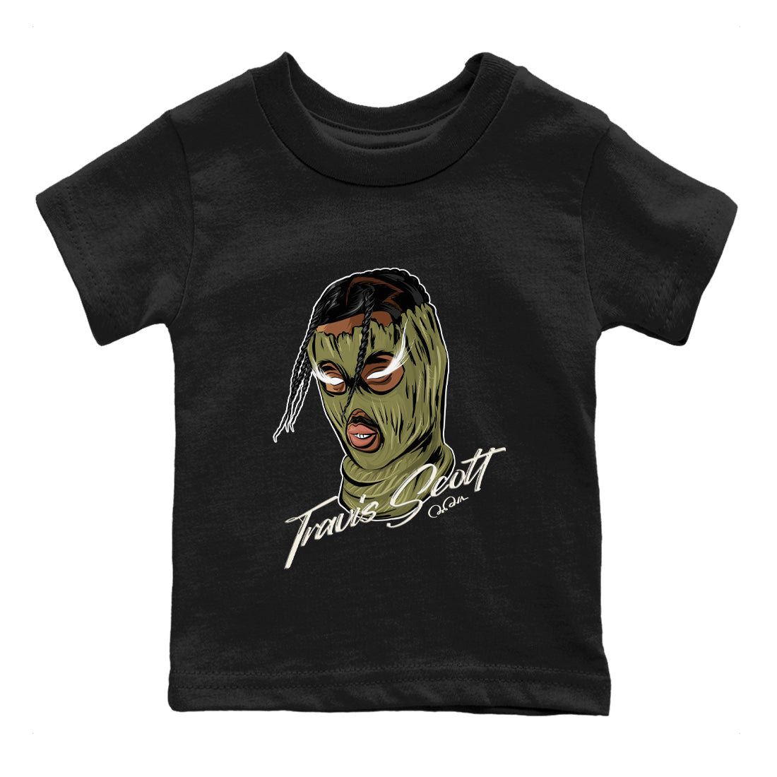 Air Jordan 1 Travis Scott Golf shirt to match jordans Ski Mask Gang Streetwear Sneaker Shirt AJ1 lowTravis Scott Golf Drip Gear Zone Sneaker Matching Clothing Baby Toddler Black 2 T-Shirt