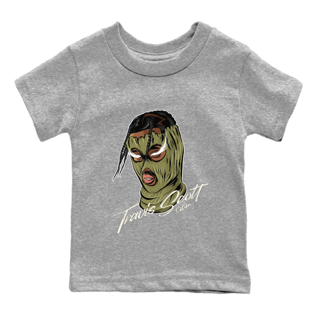 Air Jordan 1 Travis Scott Golf shirt to match jordans Ski Mask Gang Streetwear Sneaker Shirt AJ1 lowTravis Scott Golf Drip Gear Zone Sneaker Matching Clothing Baby Toddler Heather Grey 2 T-Shirt