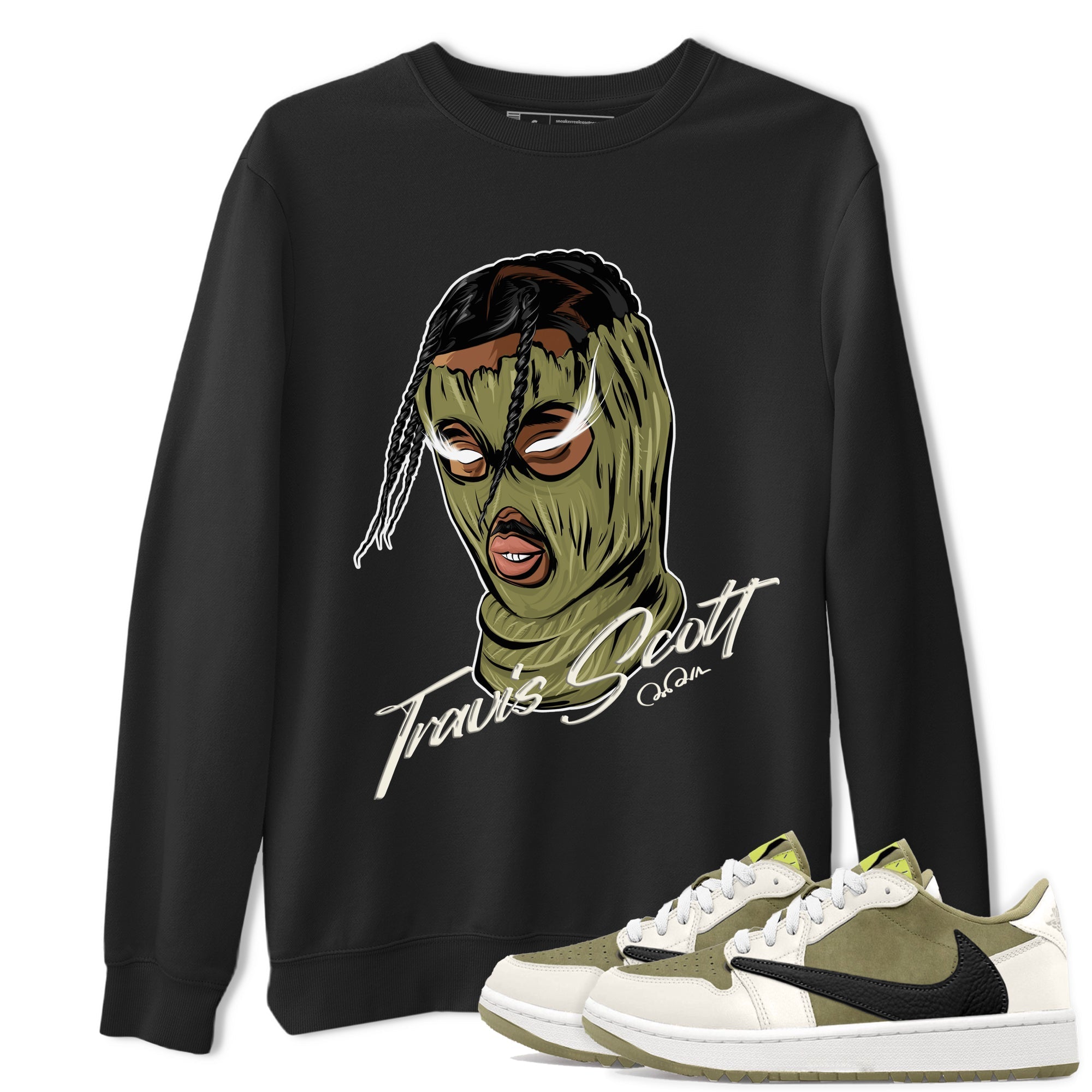 Air Jordan 1 Travis Scott Golf shirt to match jordans Ski Mask Gang Streetwear Sneaker Shirt AJ1 lowTravis Scott Golf Drip Gear Zone Sneaker Matching Clothing Unisex Black 1 T-Shirt