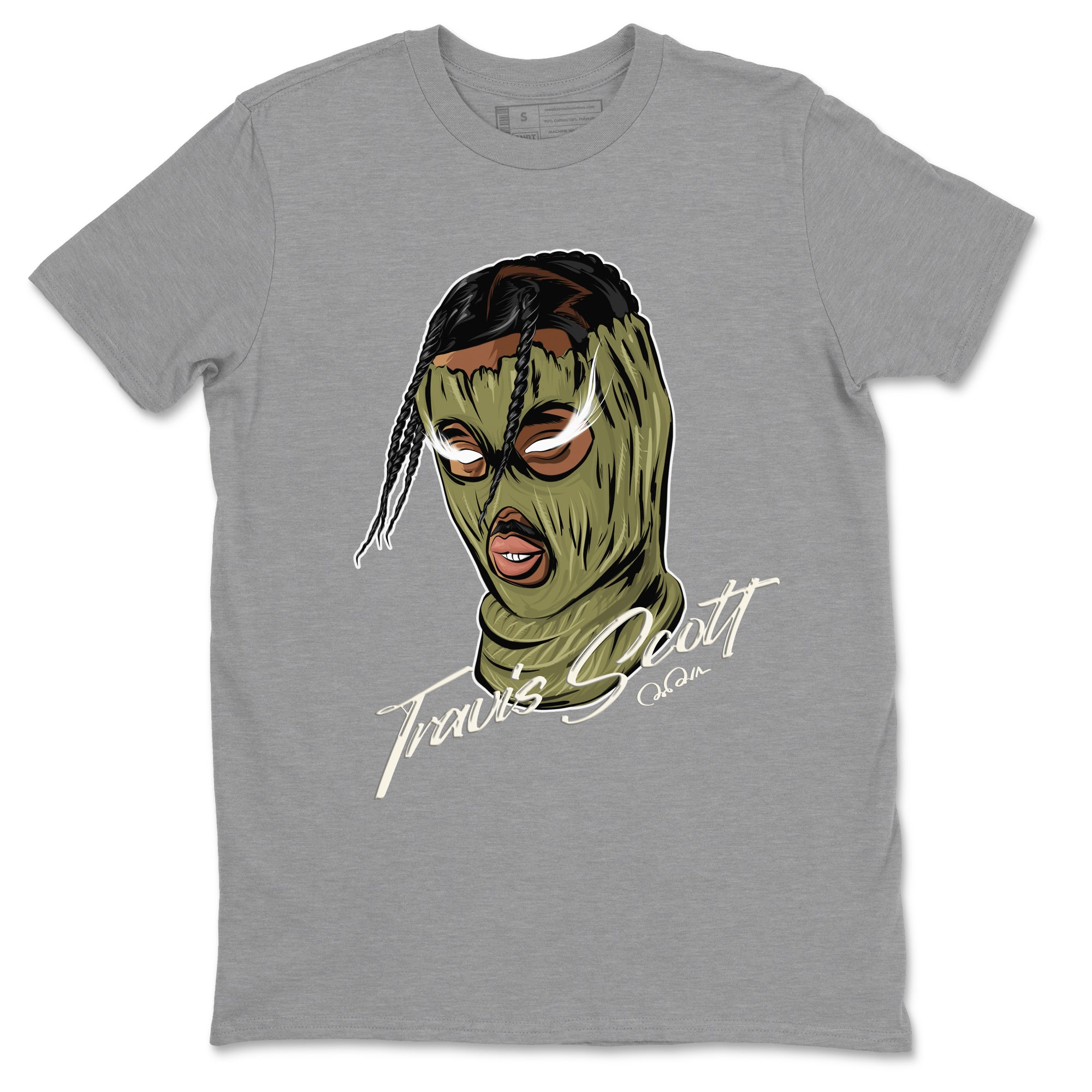 Air Jordan 1 Travis Scott Golf shirt to match jordans Ski Mask Gang Streetwear Sneaker Shirt AJ1 lowTravis Scott Golf Drip Gear Zone Sneaker Matching Clothing Unisex Heather Grey 2 T-Shirt