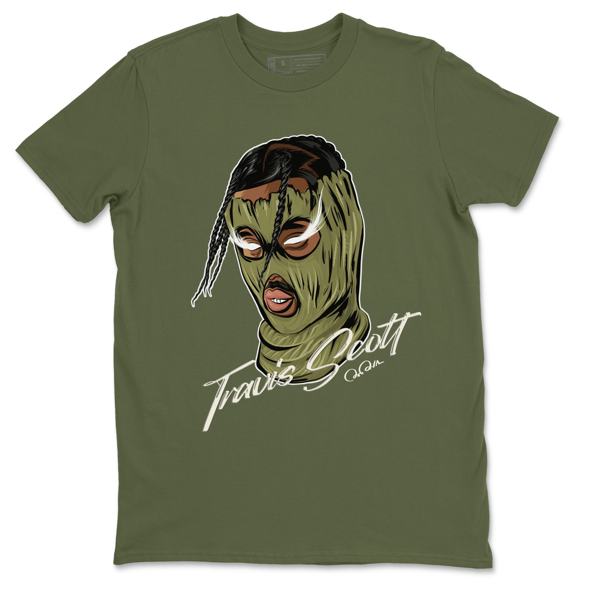 Air Jordan 1 Travis Scott Golf shirt to match jordans Ski Mask Gang Streetwear Sneaker Shirt AJ1 lowTravis Scott Golf Drip Gear Zone Sneaker Matching Clothing Unisex Military Green 2 T-Shirt