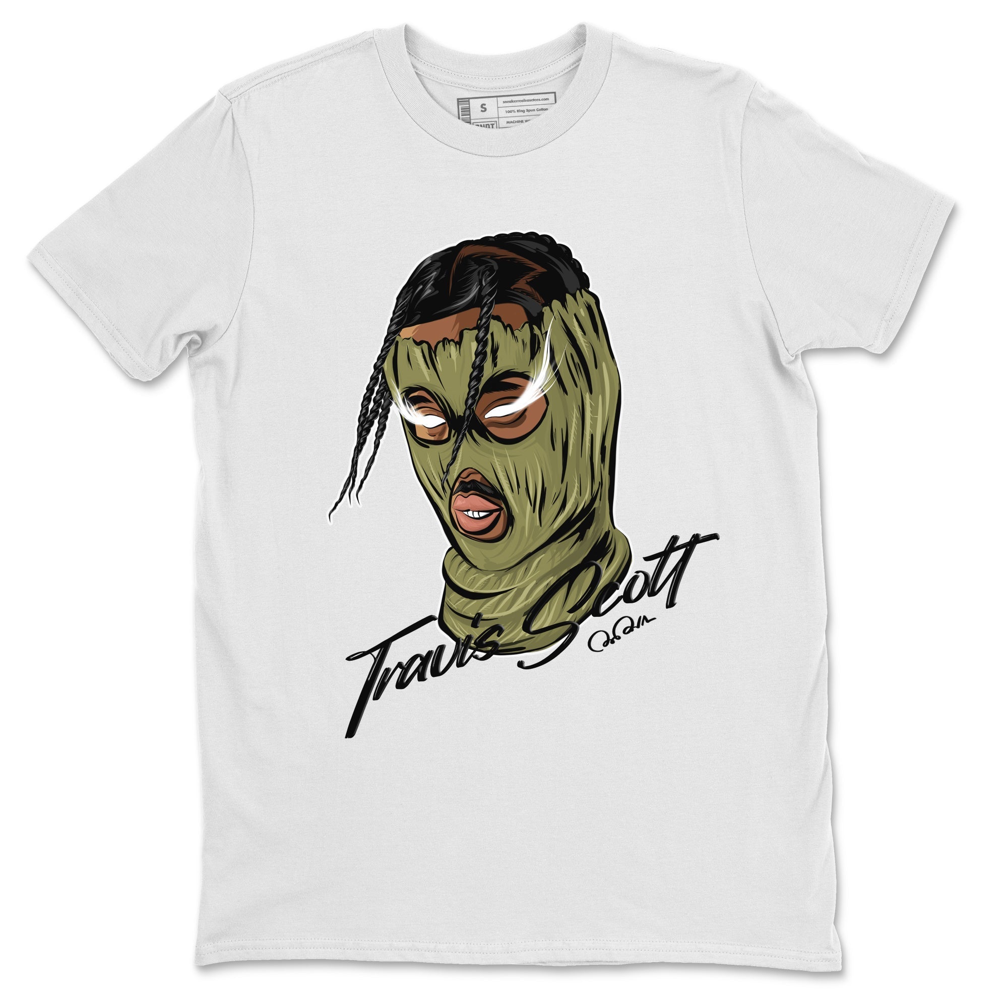 Air Jordan 1 Travis Scott Golf shirt to match jordans Ski Mask Gang Streetwear Sneaker Shirt AJ1 lowTravis Scott Golf Drip Gear Zone Sneaker Matching Clothing Unisex White 2 T-Shirt