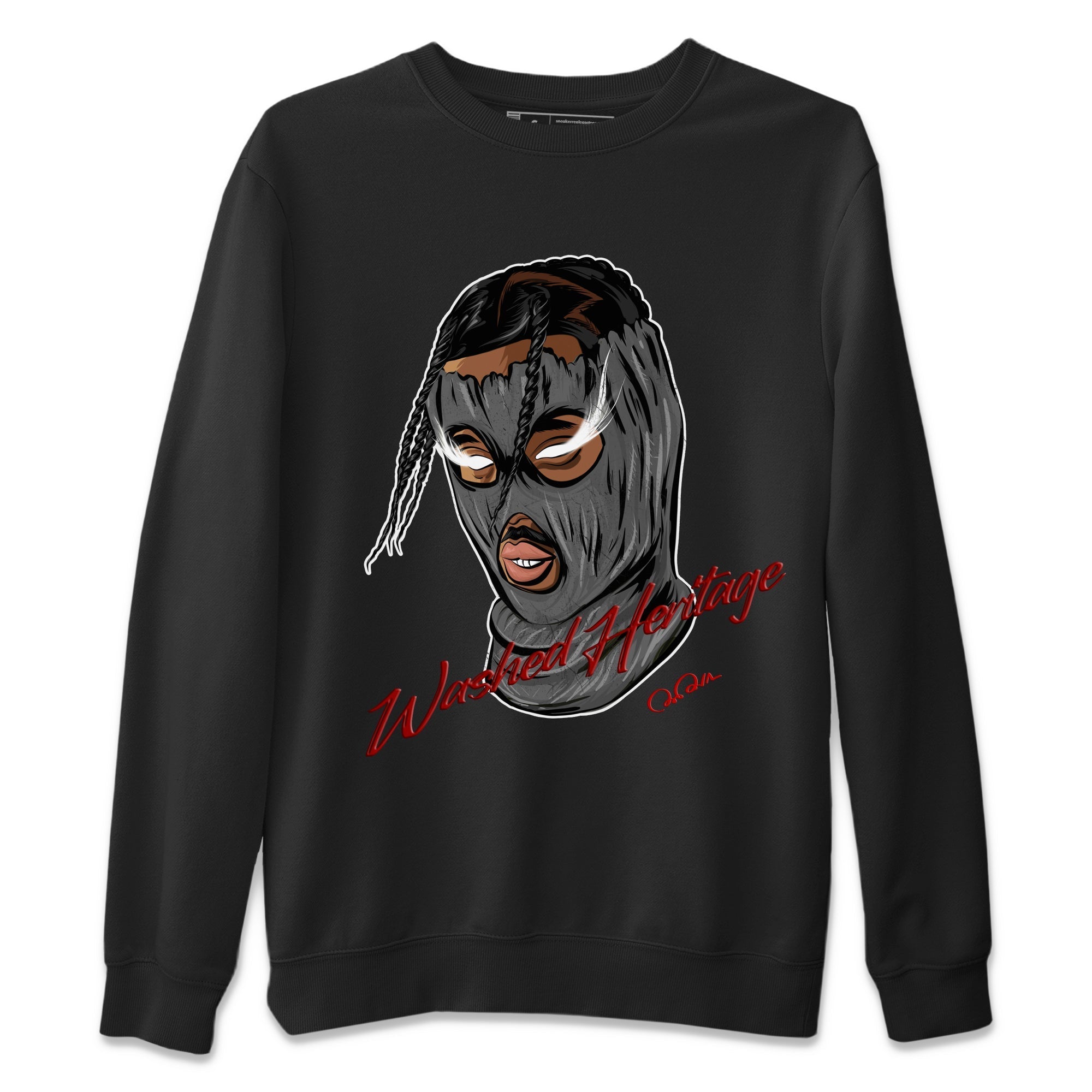 Air Jordan 1 Washed Heritage Sneaker Match Tees Ski Mask Gang Shirts AJ1 Washed Heritage Drip Gear Zone Unisex Shirts Black 2