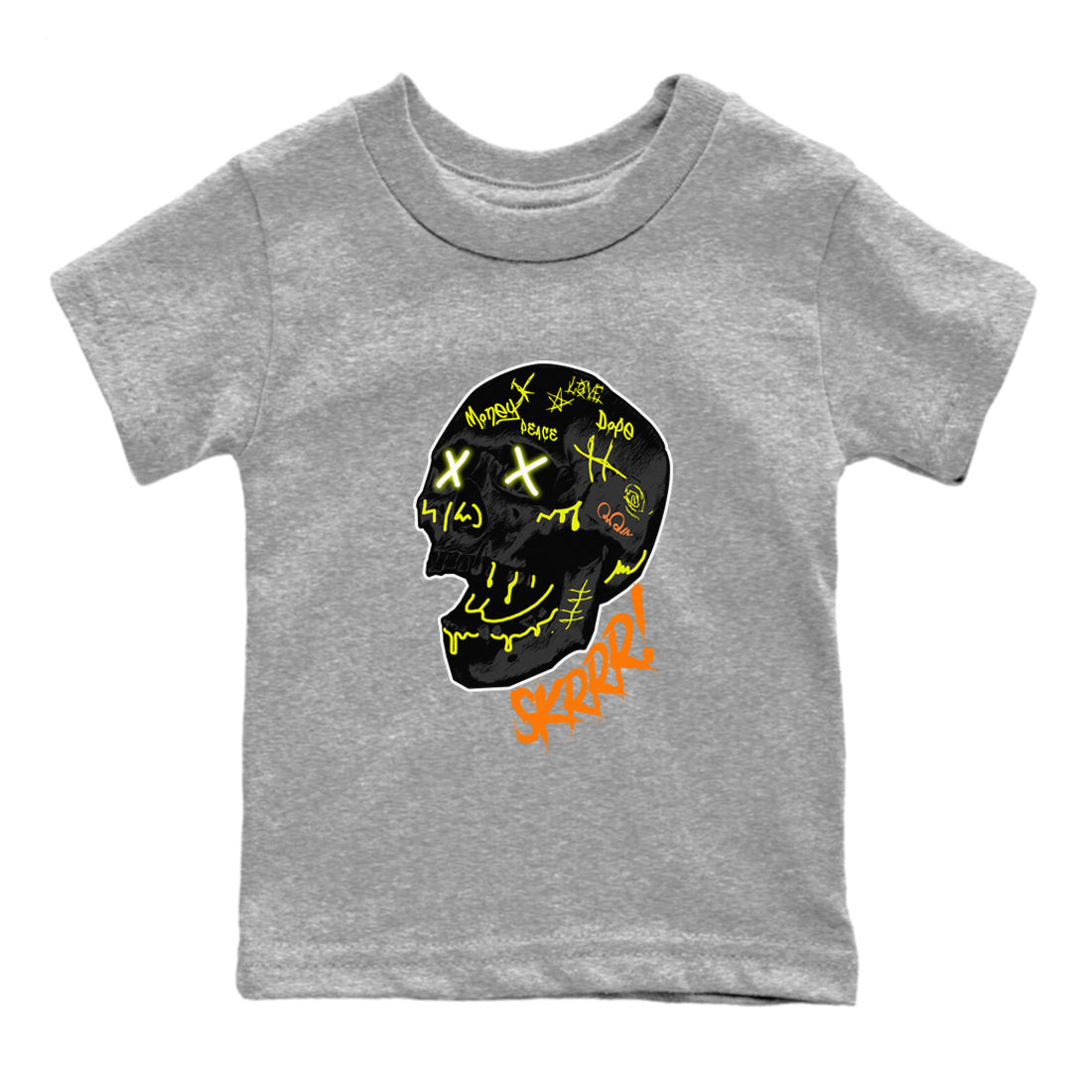 Dunk Halloween shirt to match jordans Skrrr sneaker tees Halloween night dress Dunk Halloween Drip Gear Zone Baby Toddler Heather Grey 2 T-Shirt