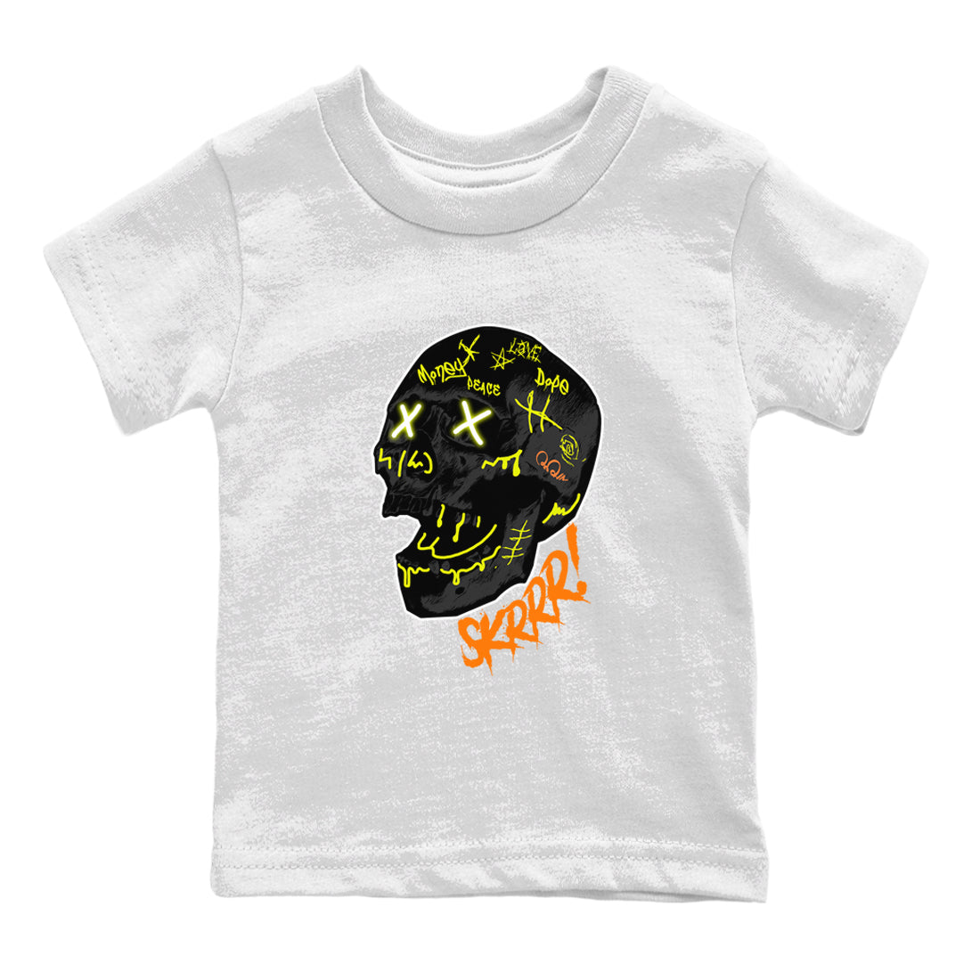 Dunk Halloween shirt to match jordans Skrrr sneaker tees Halloween night dress Dunk Halloween Drip Gear Zone Baby Toddler White 2 T-Shirt