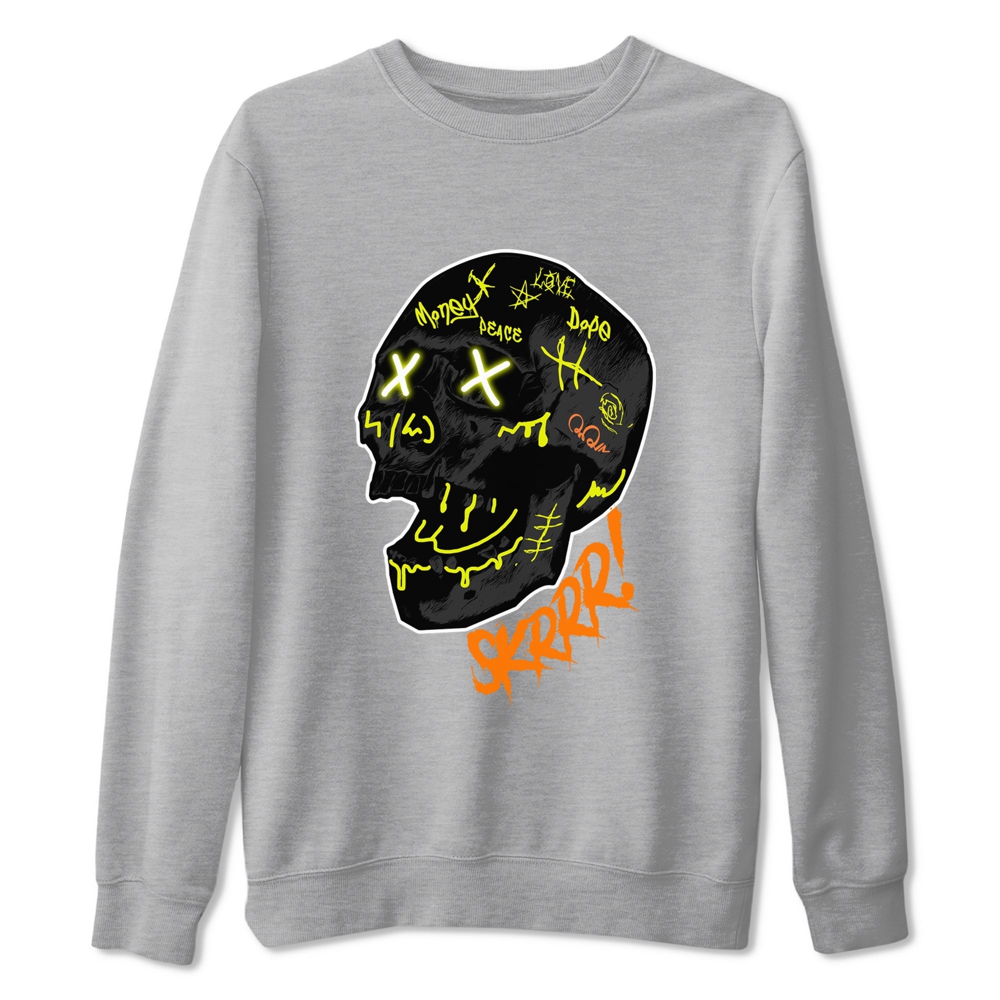 Dunk Halloween shirt to match jordans Skrrr sneaker tees Halloween night dress Dunk Halloween Drip Gear Zone Unisex Crew Neck Tee Heather Grey 2 T-Shirt