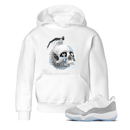 Air Jordan 11 White Cement Sneaker Tees Drip Gear Zone Skull Bomb Sneaker Tees Air Jordan 11 Cement Grey Shirt Kids Shirts White 1