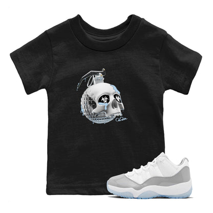 Air Jordan 11 White Cement Sneaker Tees Drip Gear Zone Skull Bomb Sneaker Tees Air Jordan 11 Cement Grey Shirt Kids Shirts Black 1