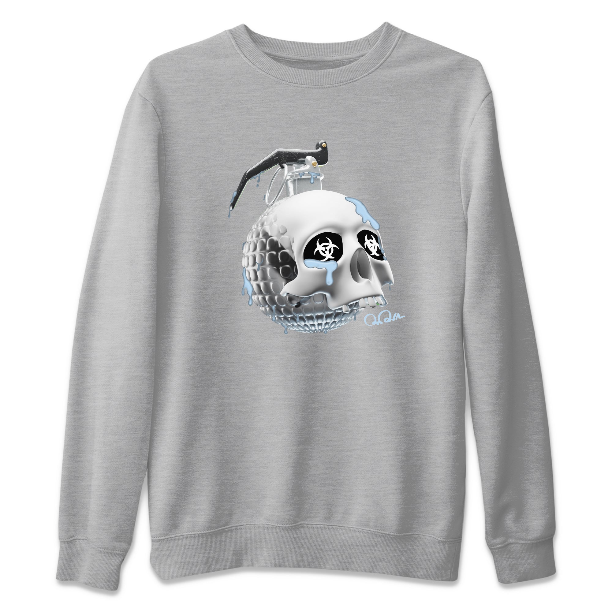 Air Jordan 11 White Cement Sneaker Tees Drip Gear Zone Skull Bomb Sneaker Tees Air Jordan 11 Cement Grey Shirt Unisex Shirts Heather Grey 2